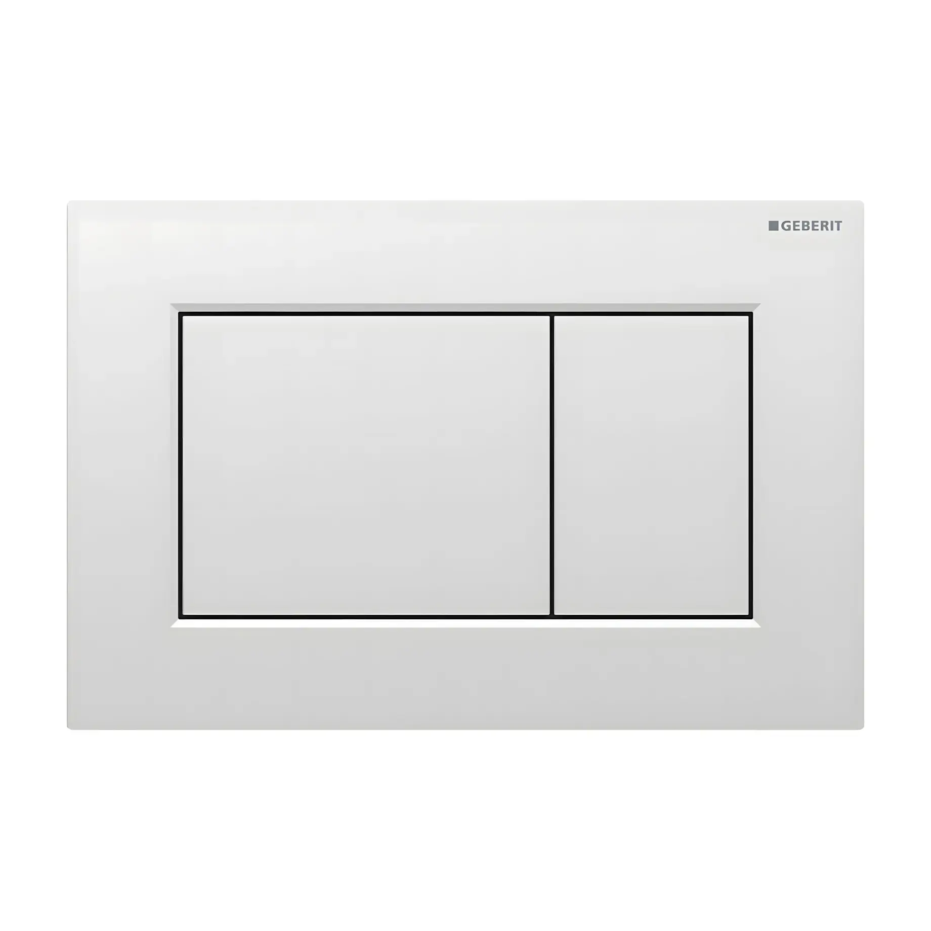 Змивна клавіша Sigma01 square Geberit 115.660.JQ.1 Chrome 24.6 х 16.4 х 1.3 см — вид на білому тлі