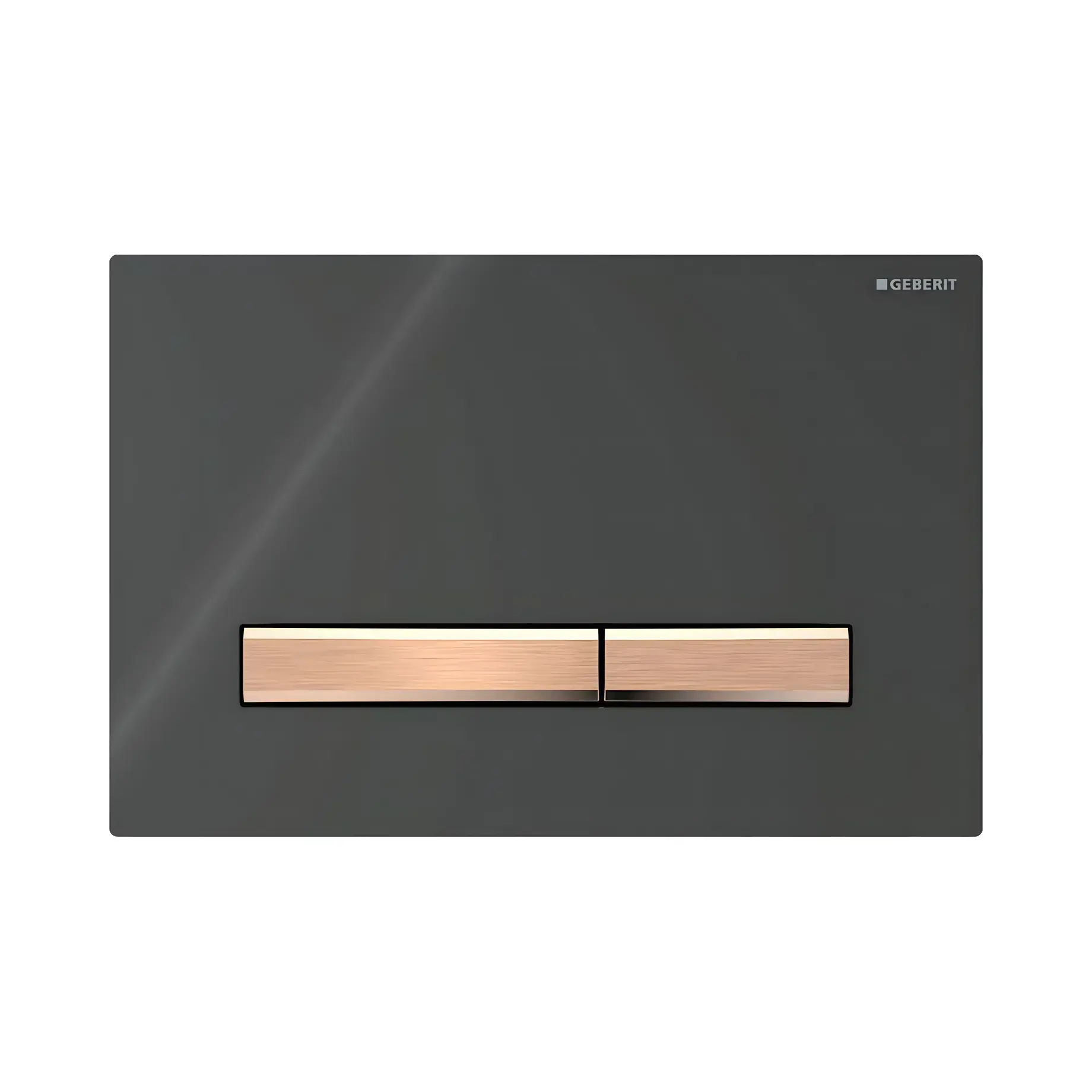 Змивна клавіша Sigma50 square Geberit 115.670.DW.2 Black — вид на білому тлі