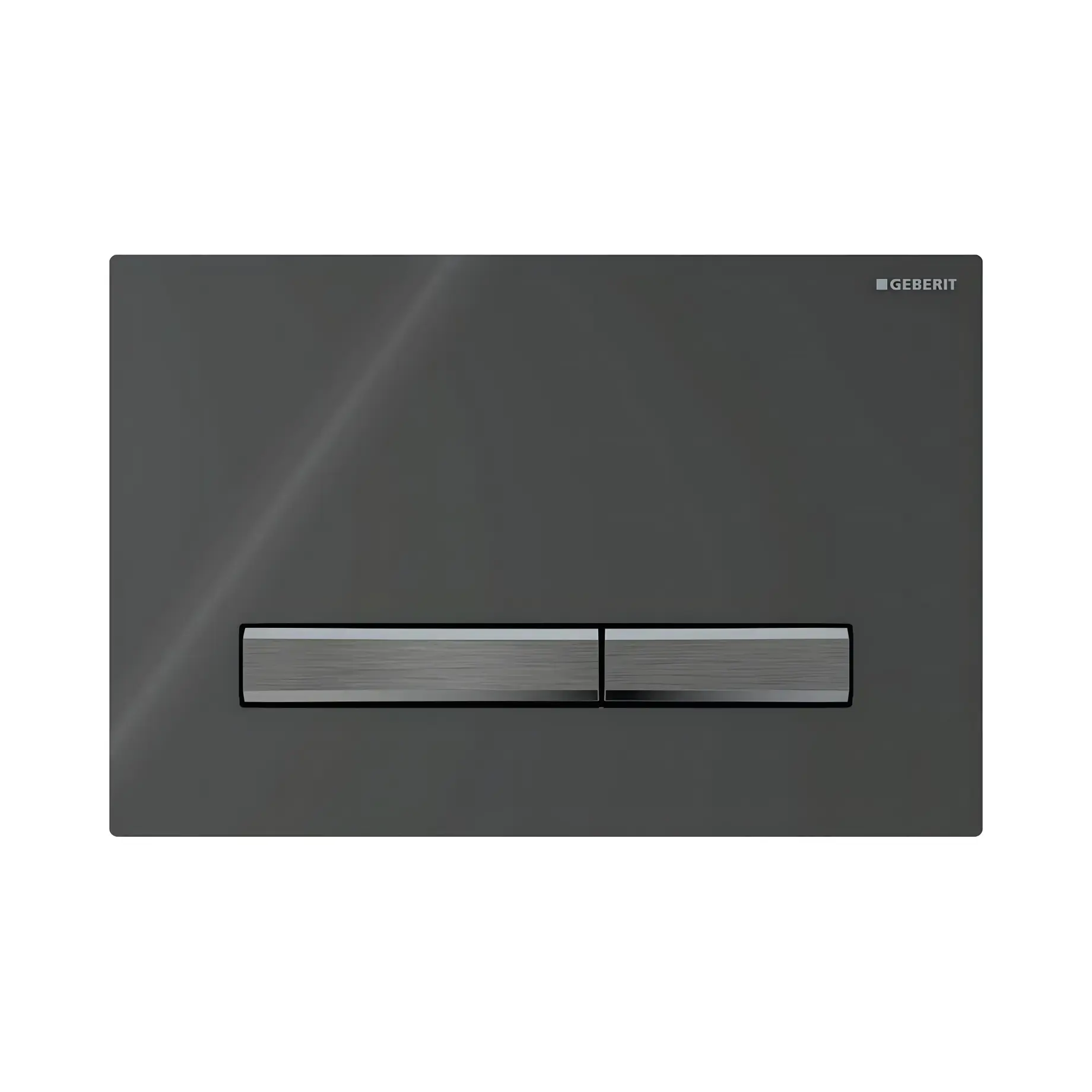 Змивна клавіша Sigma50 square Geberit 115.671.DW.2 Black — вид на білому тлі