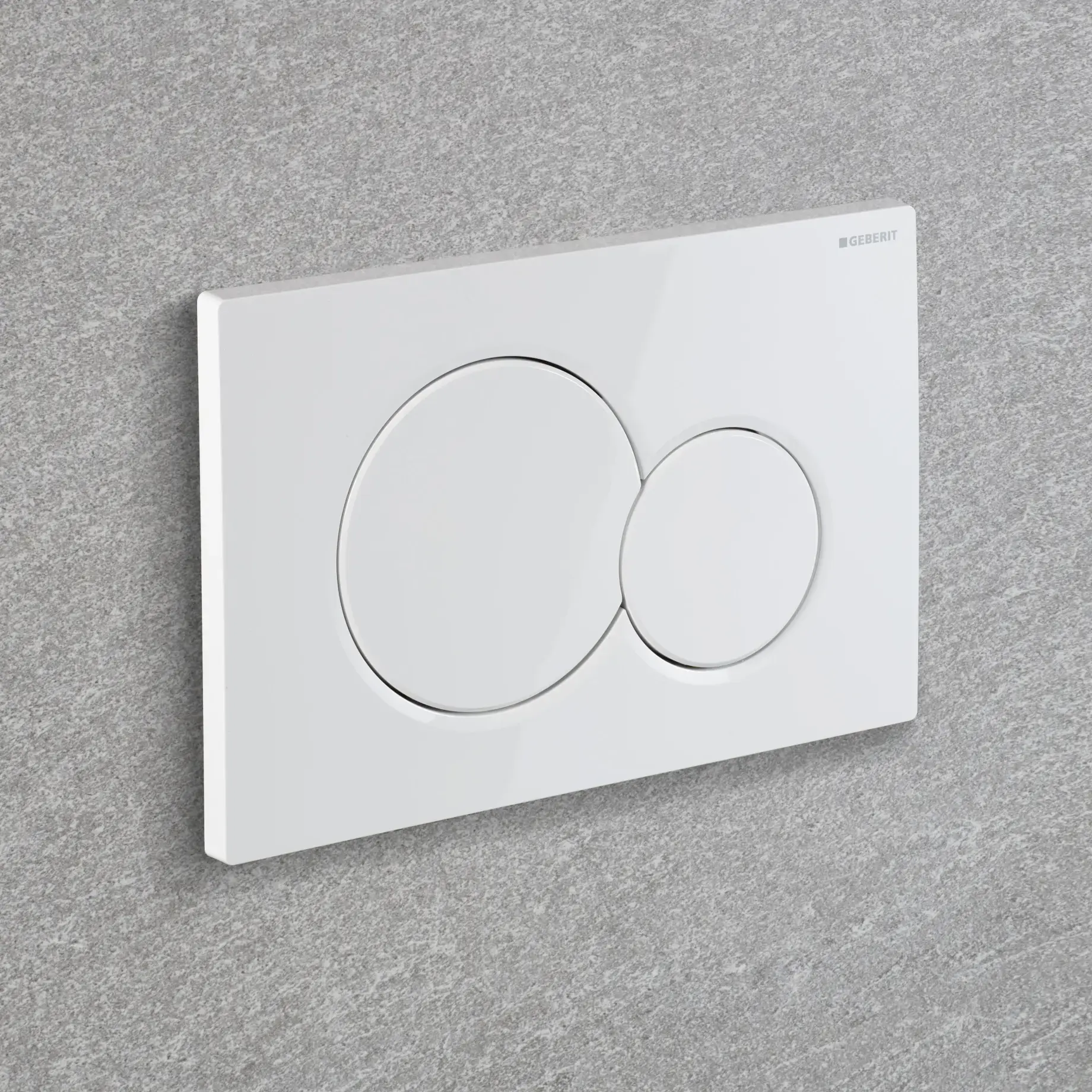 Змивна клавіша Sigma01 round Geberit 115.770.11.5 White — бічний ракурс