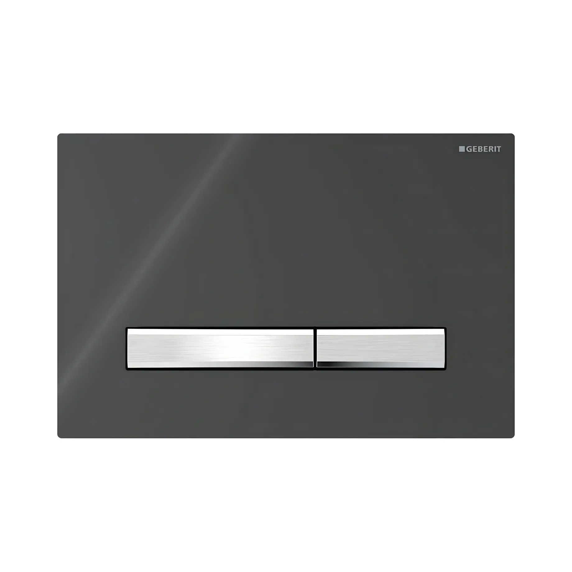 Змивна клавіша Sigma50 square Geberit 115.788.DW.2 Black — вид на білому тлі