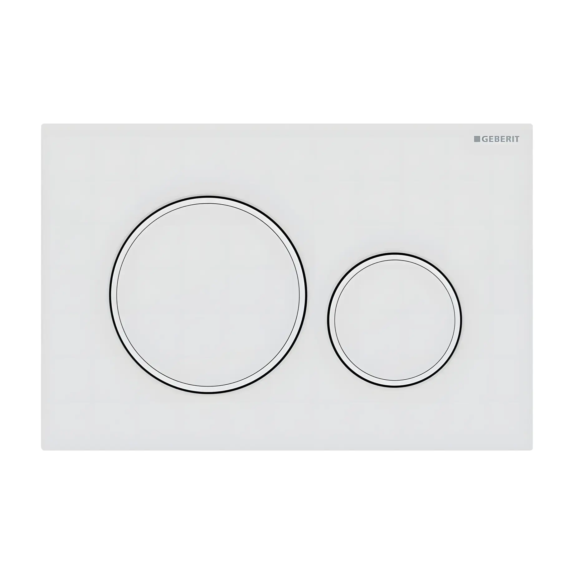 Панель смыва унитаза Sigma20 round Geberit 115.882.01.1 White Alpin — вид на белом фоне