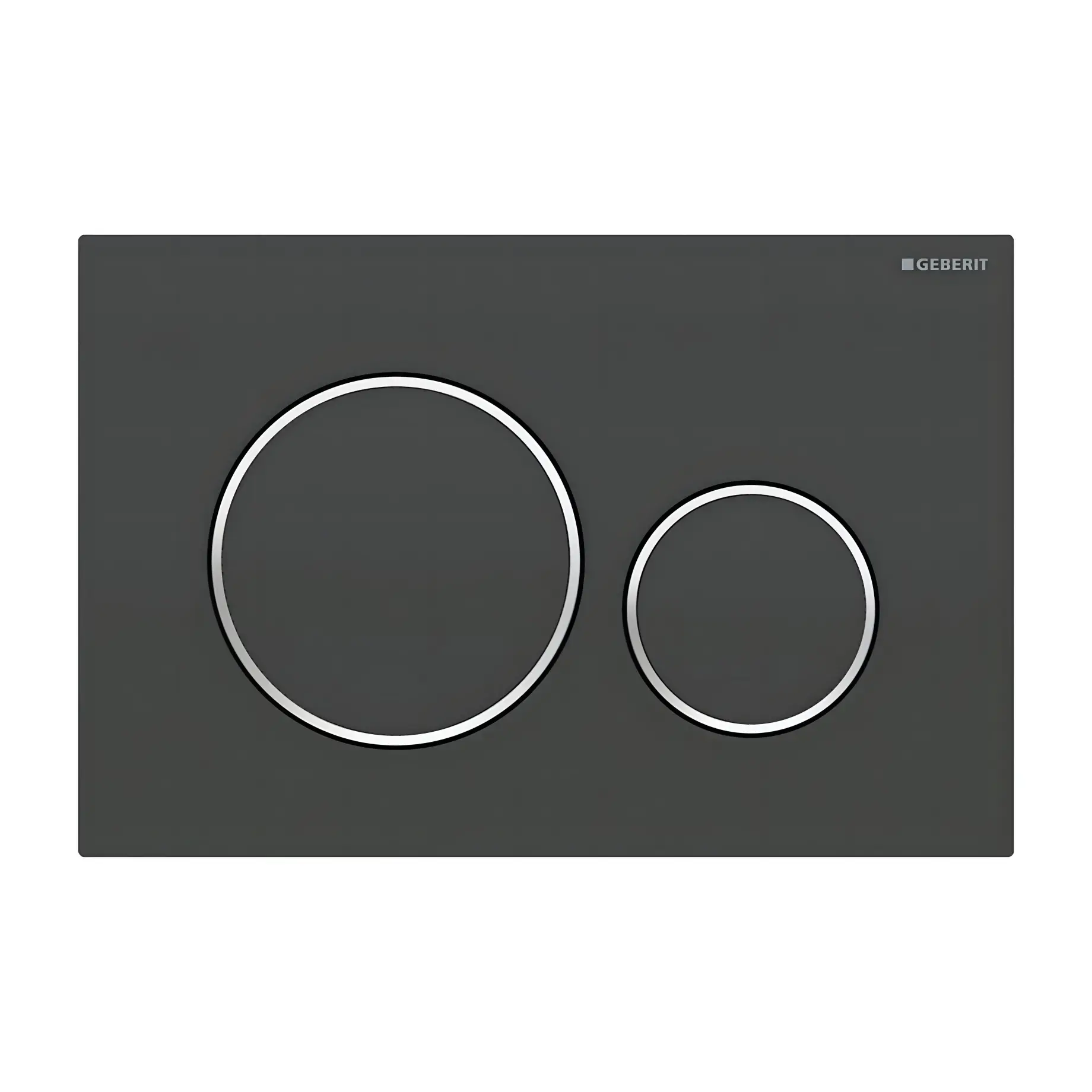 Змивна клавіша Sigma20 round Geberit 115.882.14.1 Black — вид на білому тлі