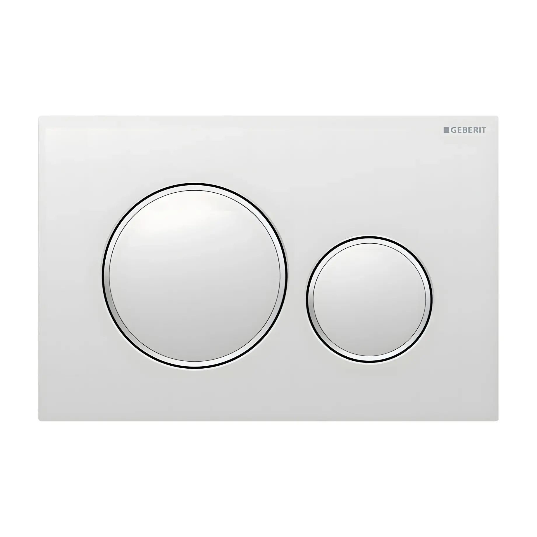 Змивна клавіша Sigma20 round Geberit 115.882.JQ.1 Chrome — вид на білому тлі