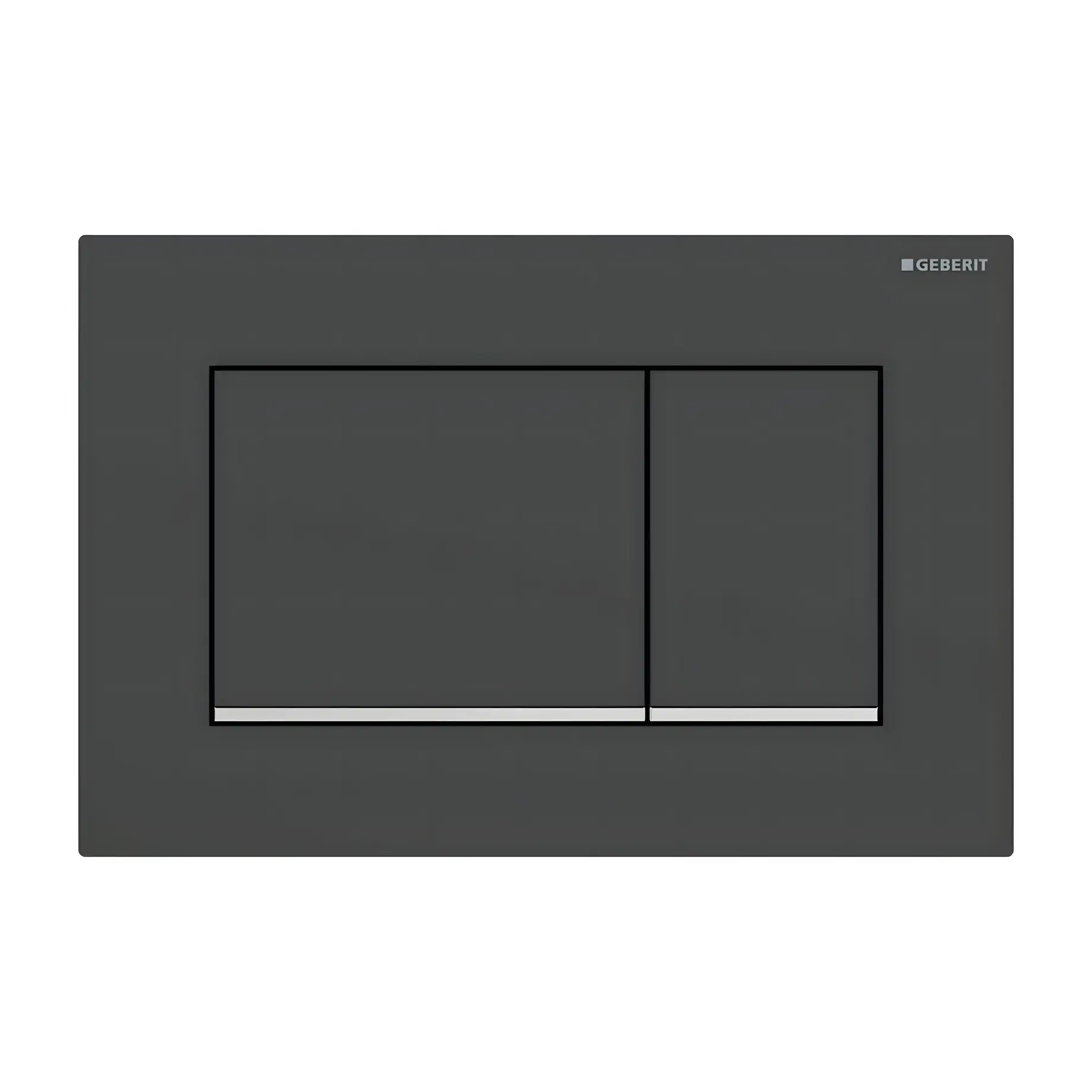 Змивна клавіша Sigma20 square Geberit 115.883.14.1 Black — вид на білому тлі