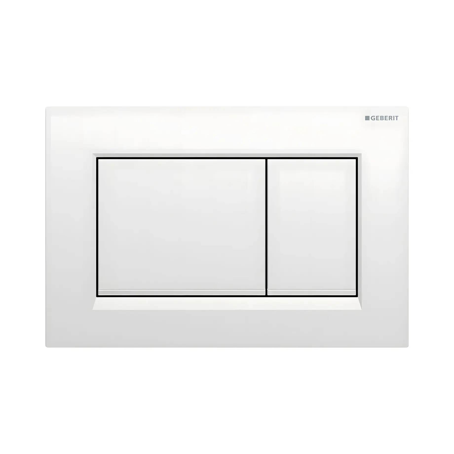 Змивна клавіша Sigma20 square Geberit 115.883.JQ.1 Chrome — вид на білому тлі