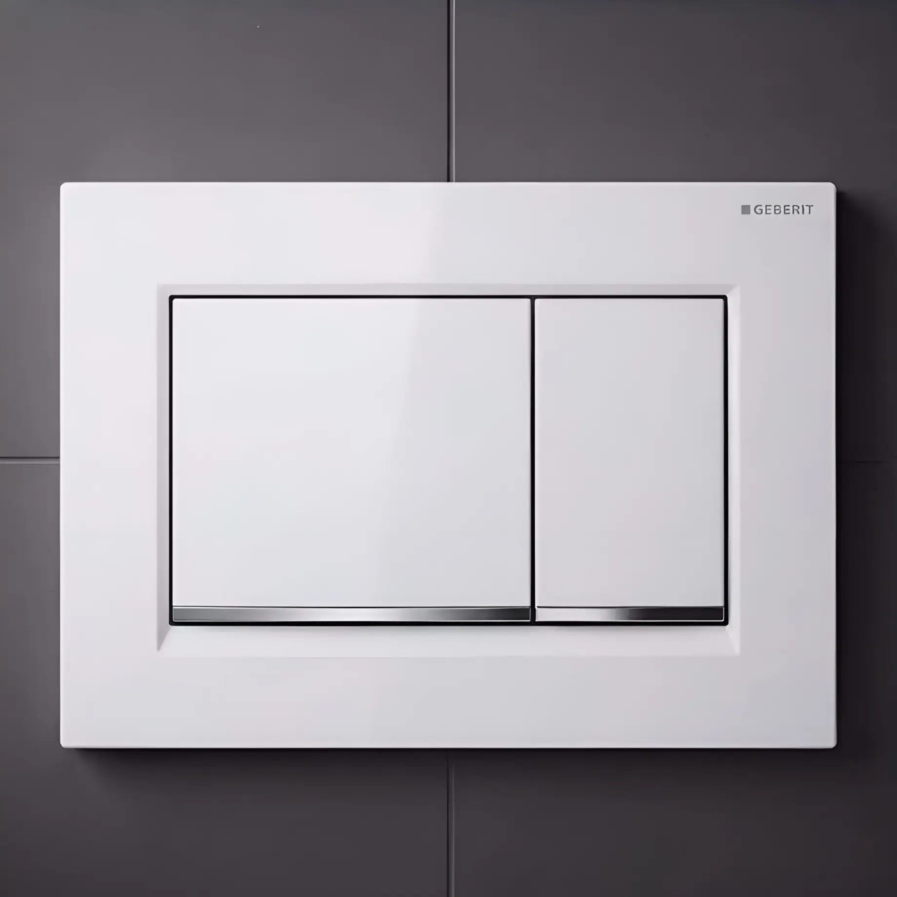 Змивна клавіша Sigma20 square Виробник 115.883.KJ.1 White 24.6 х 16.4 х 1.2 см — вид спереду