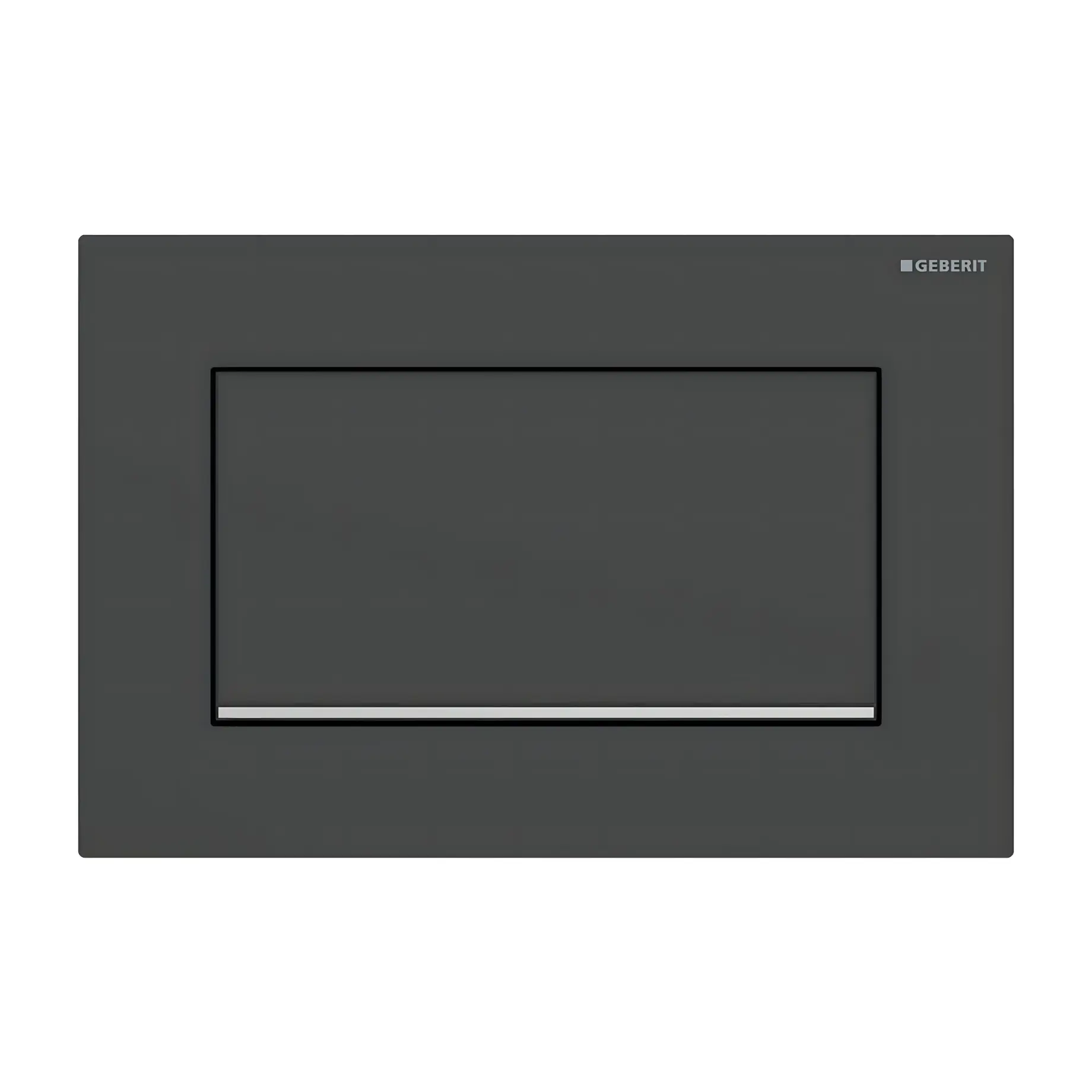 Змивна клавіша Sigma10 square Geberit 115.893.14.1 Black 24.6 х 16.4 х 1.2 см — вид на білому тлі