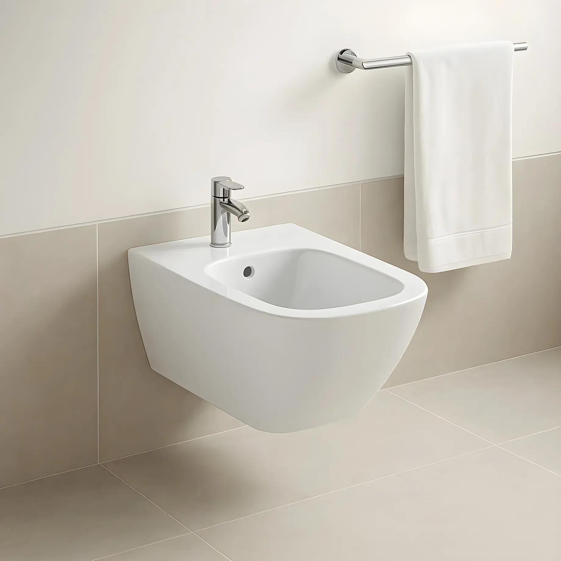 Біде підвісне Smyle Square Geberit 500.209.01.1 — вид спереду
