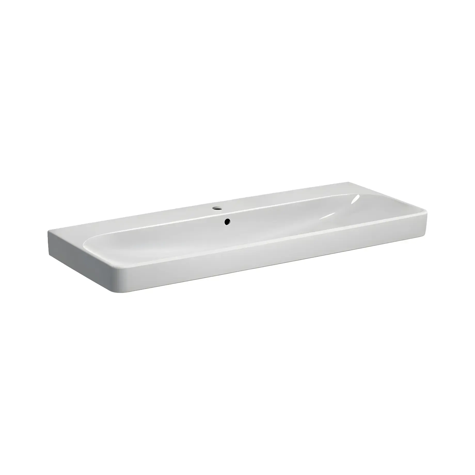 Умивальник Smyle Square Geberit 500.226.01.1 White 120 х 48 см — вид на білому тлі