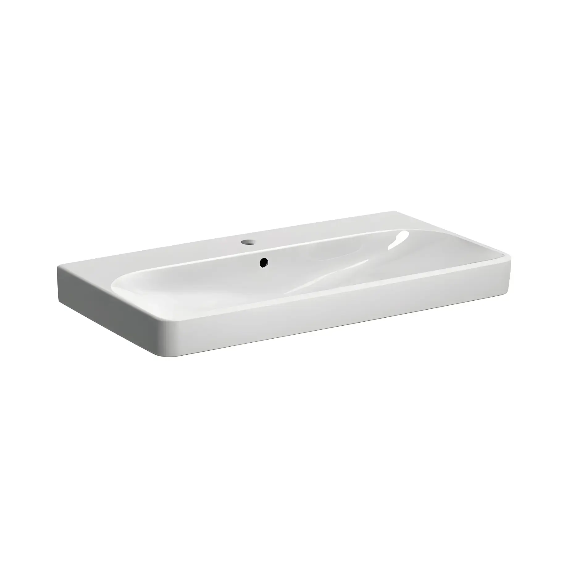 Умивальник Smyle Square Geberit 500.251.01.1 White 90 х 48 см — вид на білому тлі