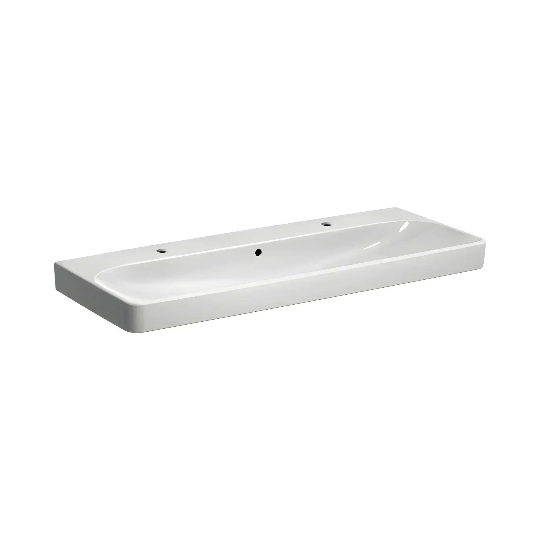 Умивальник Smyle Square Geberit 500.253.01.1 White 120 х 48 см — вид на білому тлі