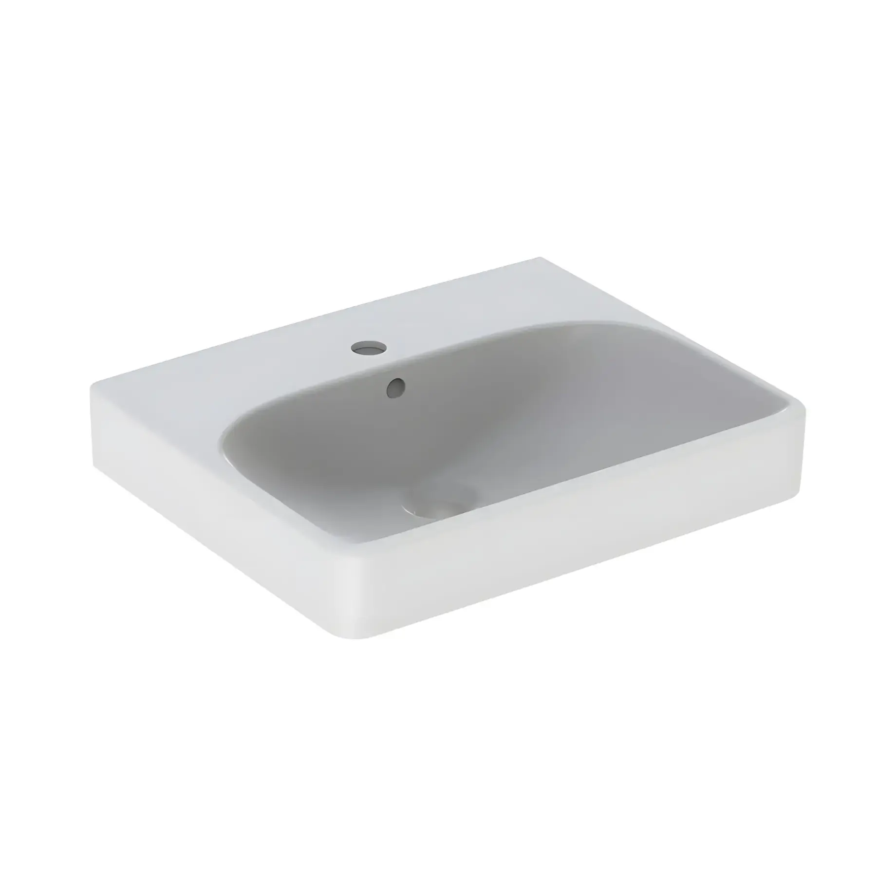 Умивальник Smyle Square Geberit 500.256.01.1 White 50 х 41 см — вид на білому тлі