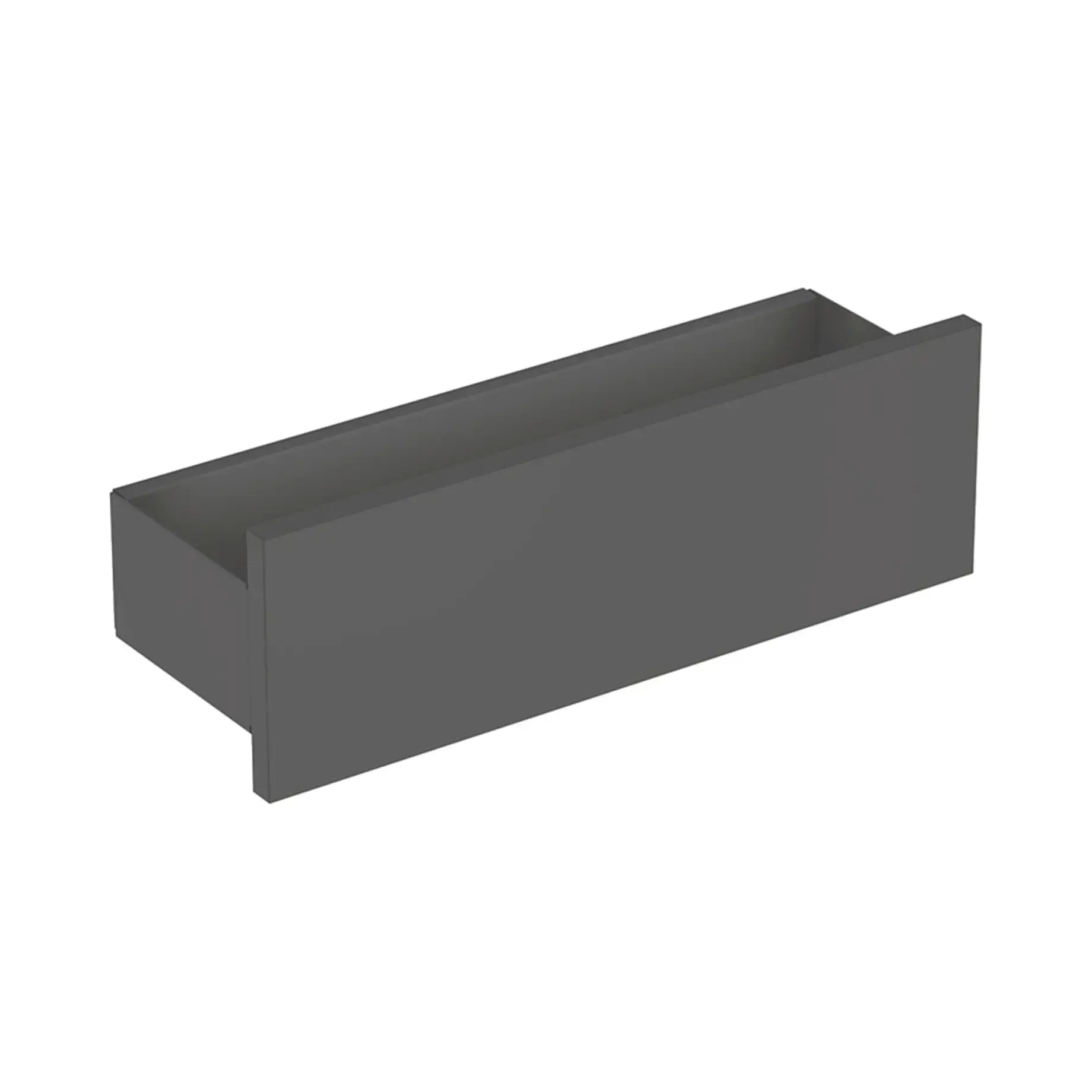 Настінна полиця Smyle Square Geberit 500.362.JK.1 Black Matt 45 x 15 см — вид на білому тлі
