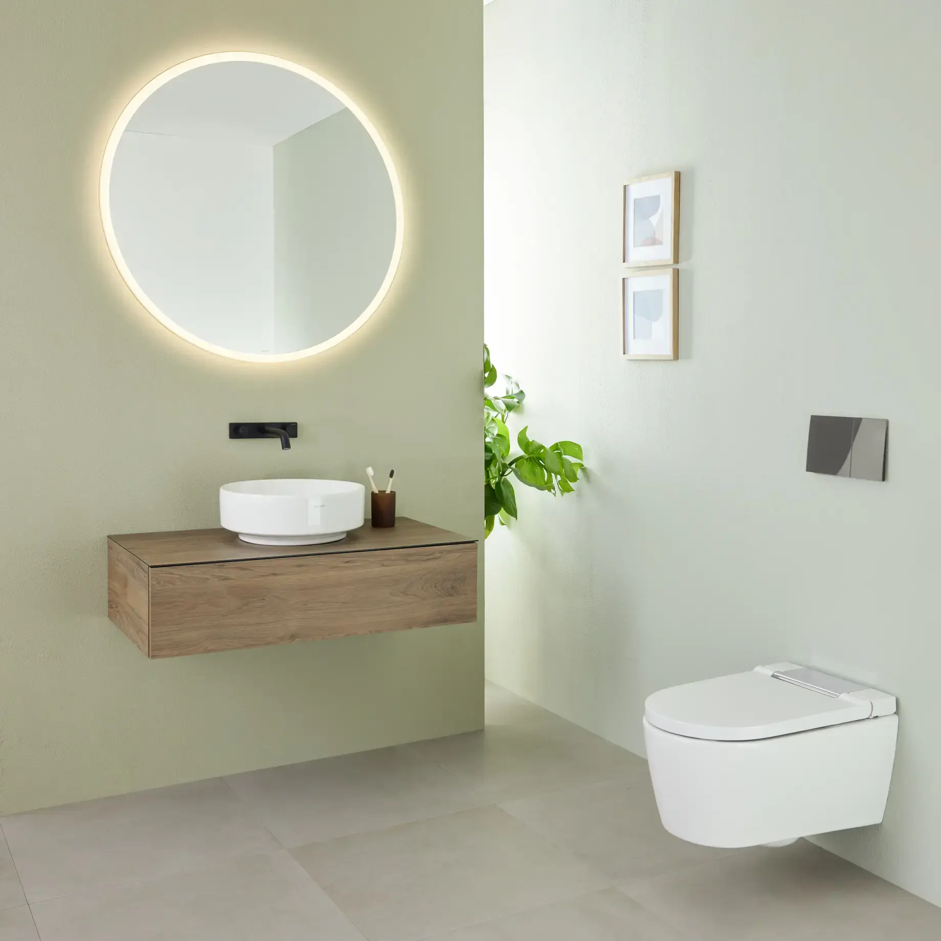Умивальник VariForm Geberit 500.768.01.2 — бічний ракурс