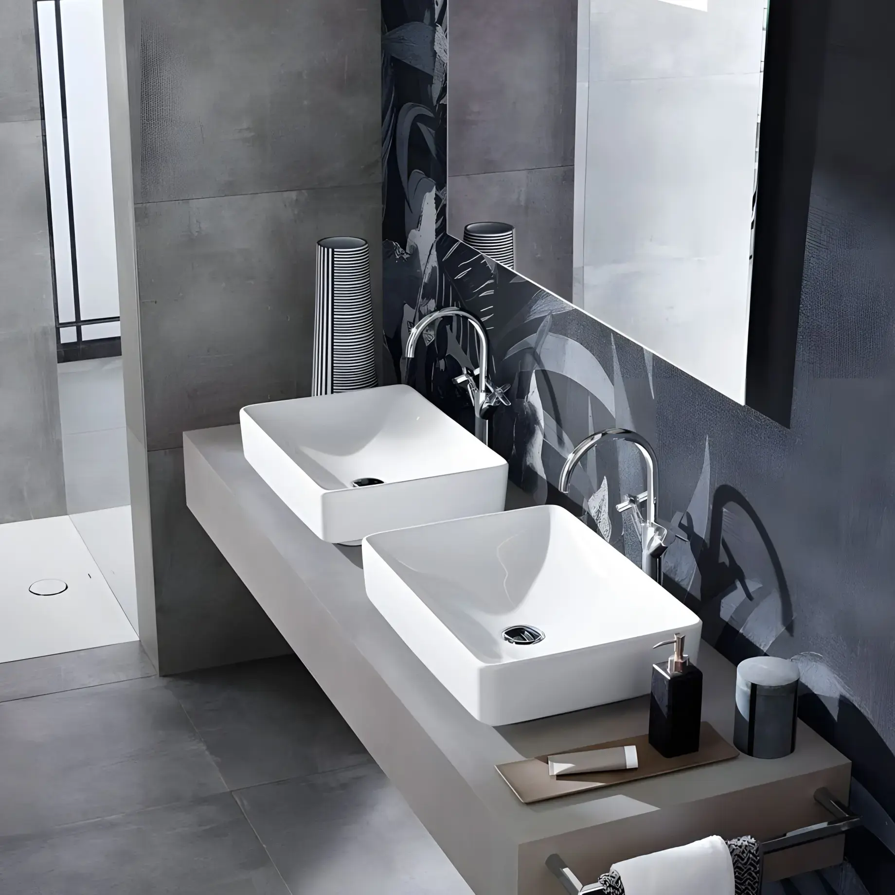 Умивальник VariForm Geberit 500.779.01.2 — вид ззаду