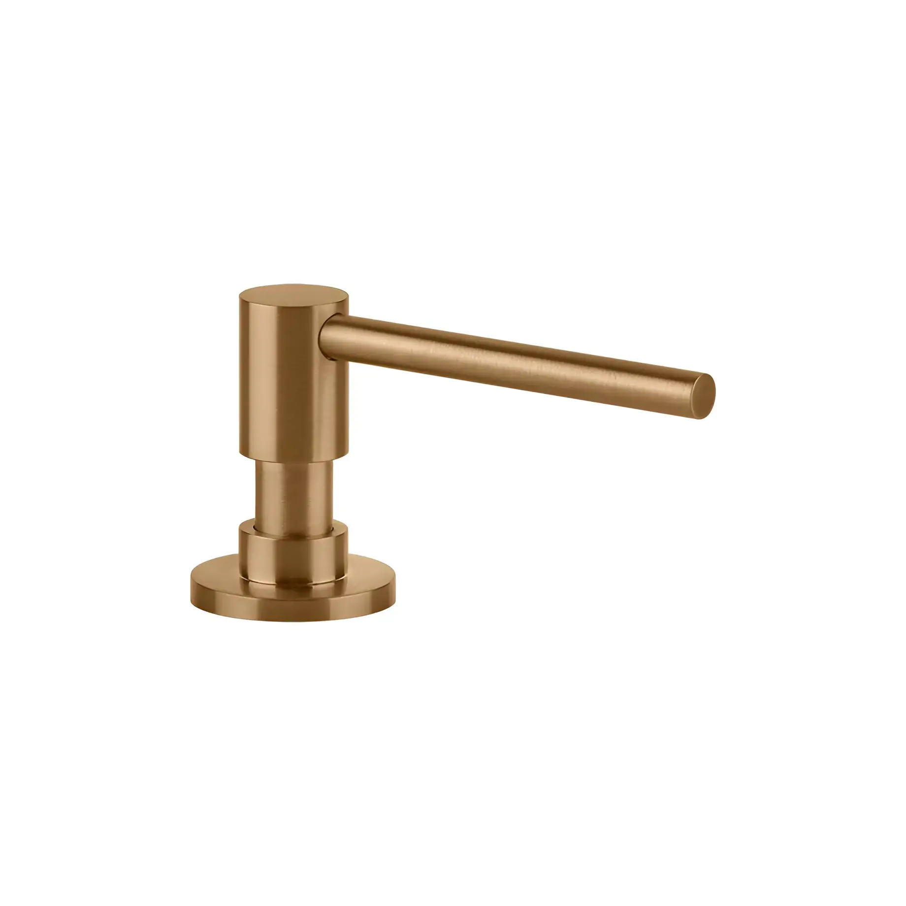 Дозатор рідкого мила Dispenser 316 Flessa Gessi 29660-726 Warm Bronze PVD — вид на білому тлі