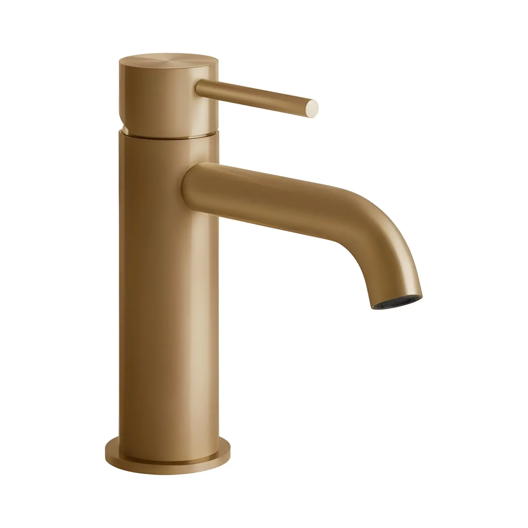 Змішувач для раковини 316 Flessa Gessi 54002-726 Warm Bronze Br. PVD — вид на білому тлі