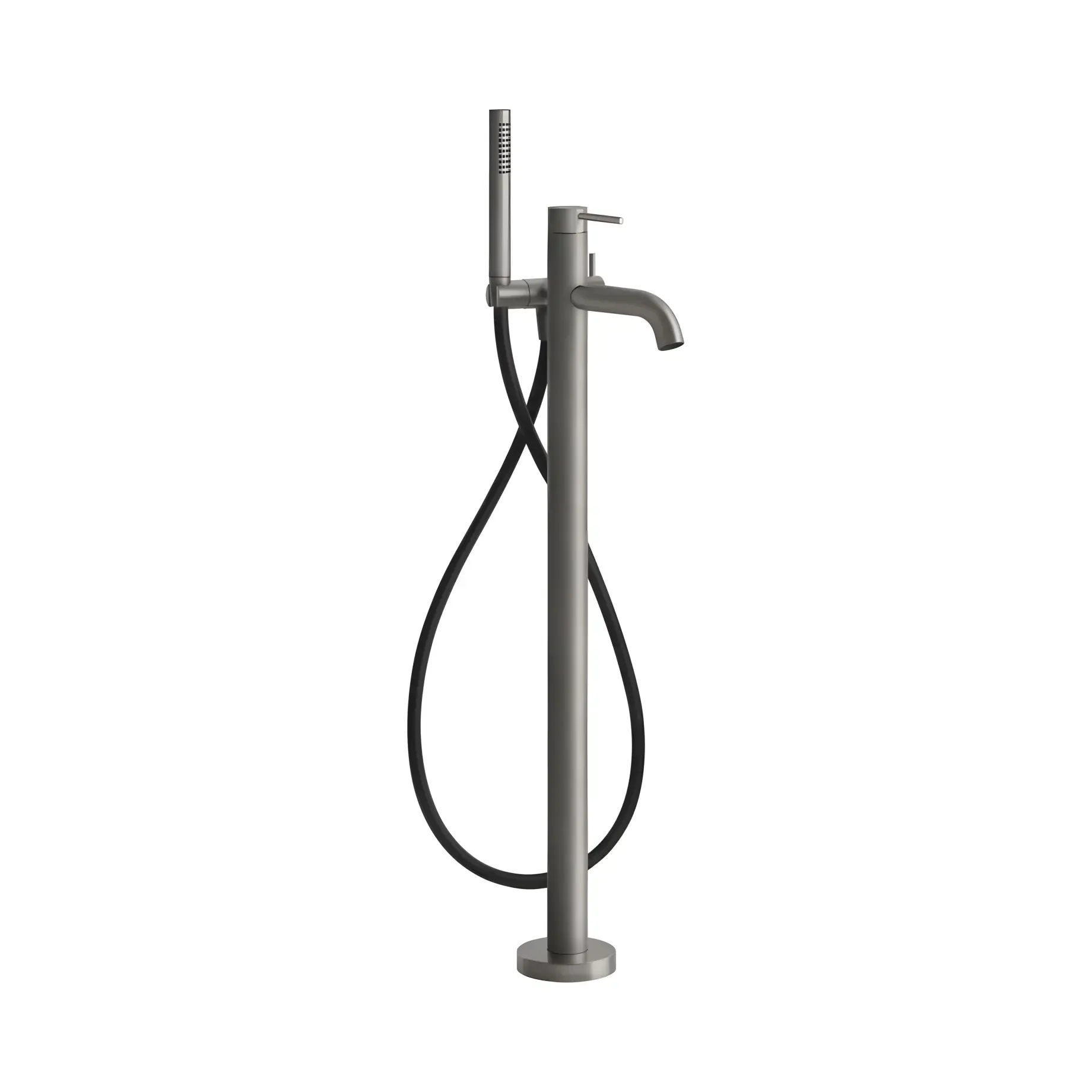 Змішувач для ванни 316 Flessa Gessi 54028-239 Steel Brushed — вид на білому тлі