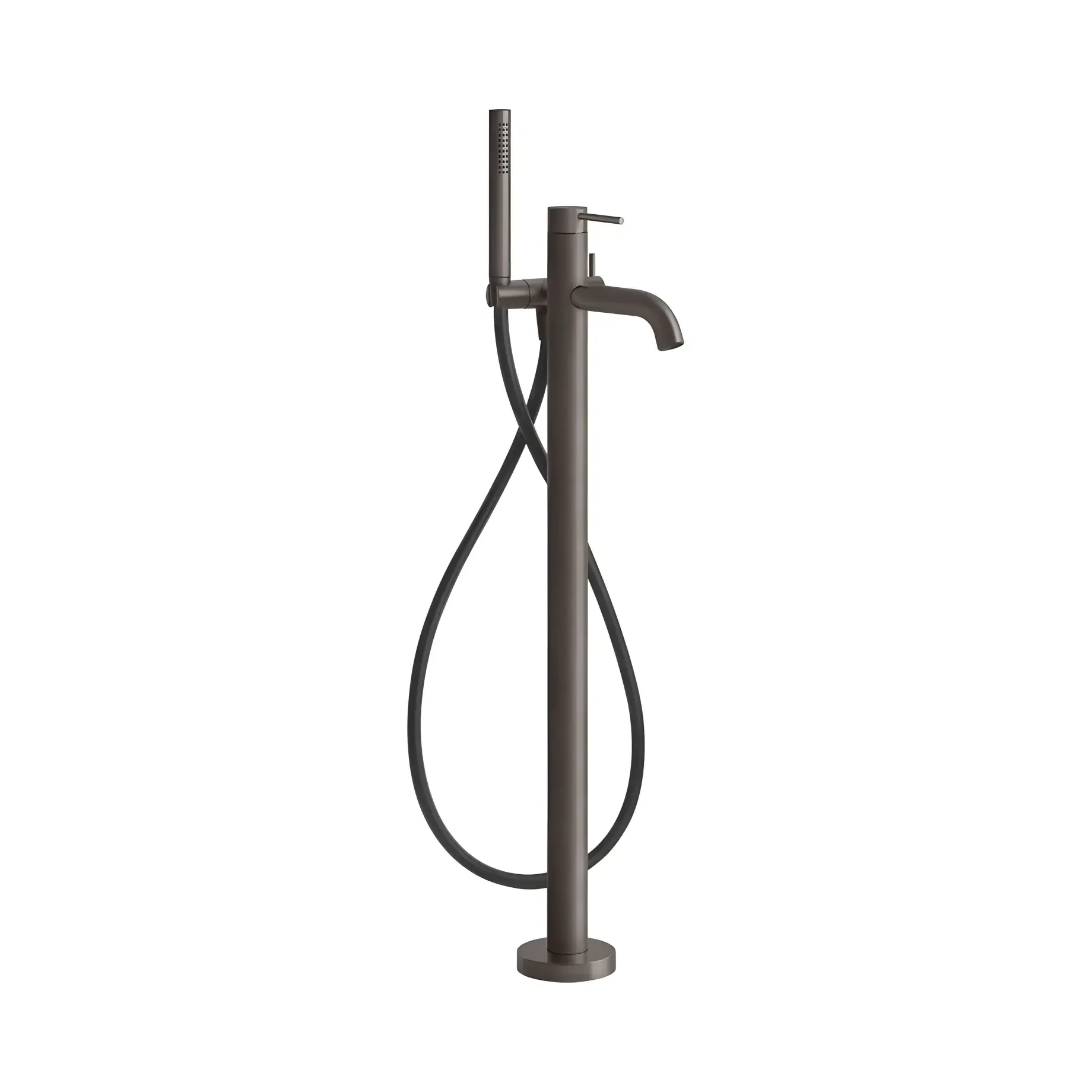 Змішувач для ванни 316 Flessa Gessi 54028-707 Black Metal Brushed PVD — вид на білому тлі