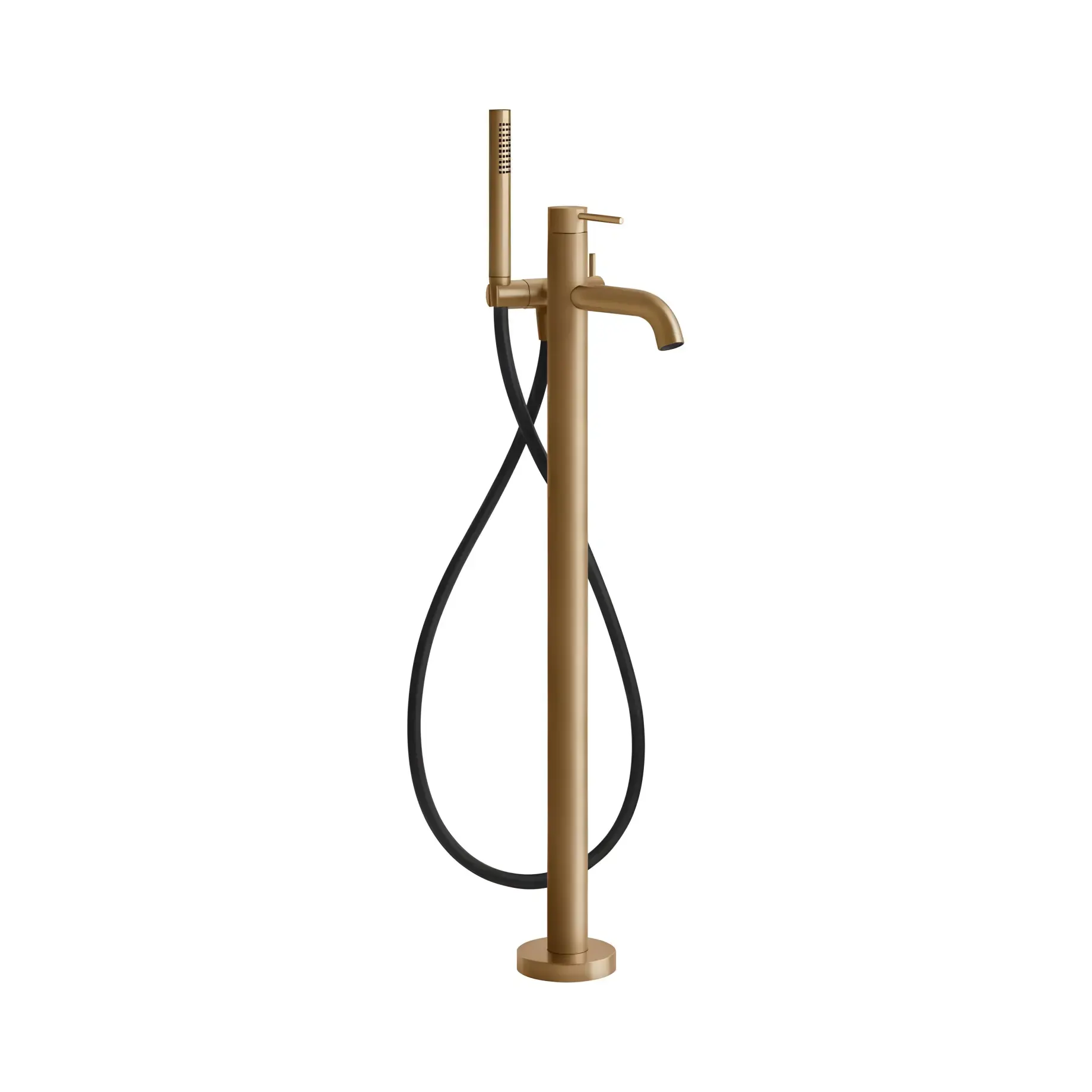 Змішувач для ванни 316 Flessa Gessi 54028-726 Warm Bronze Br. PVD — вид на білому тлі