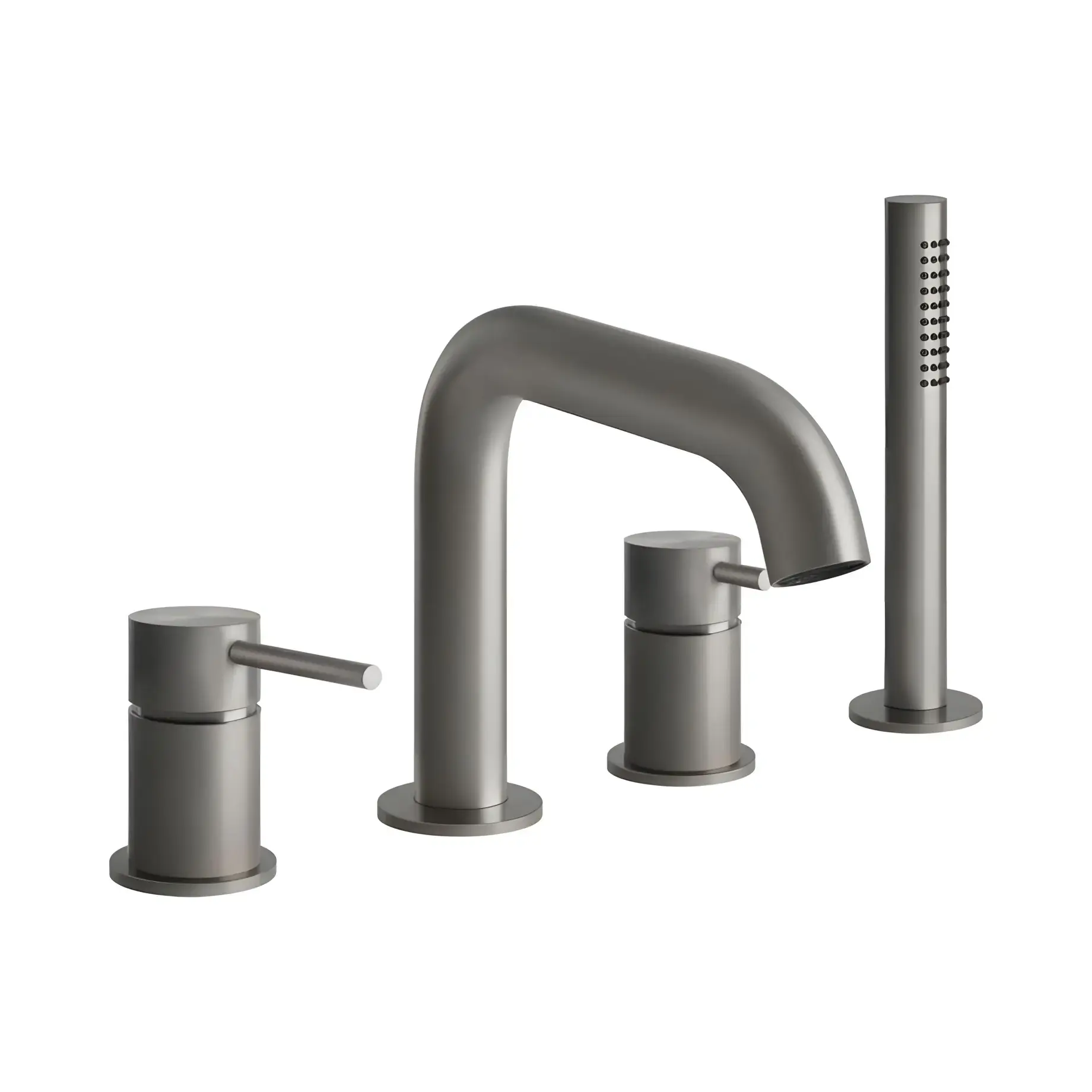 Змішувач для ванни 316 Flessa Gessi 54037-239 Steel Brushed — вид на білому тлі