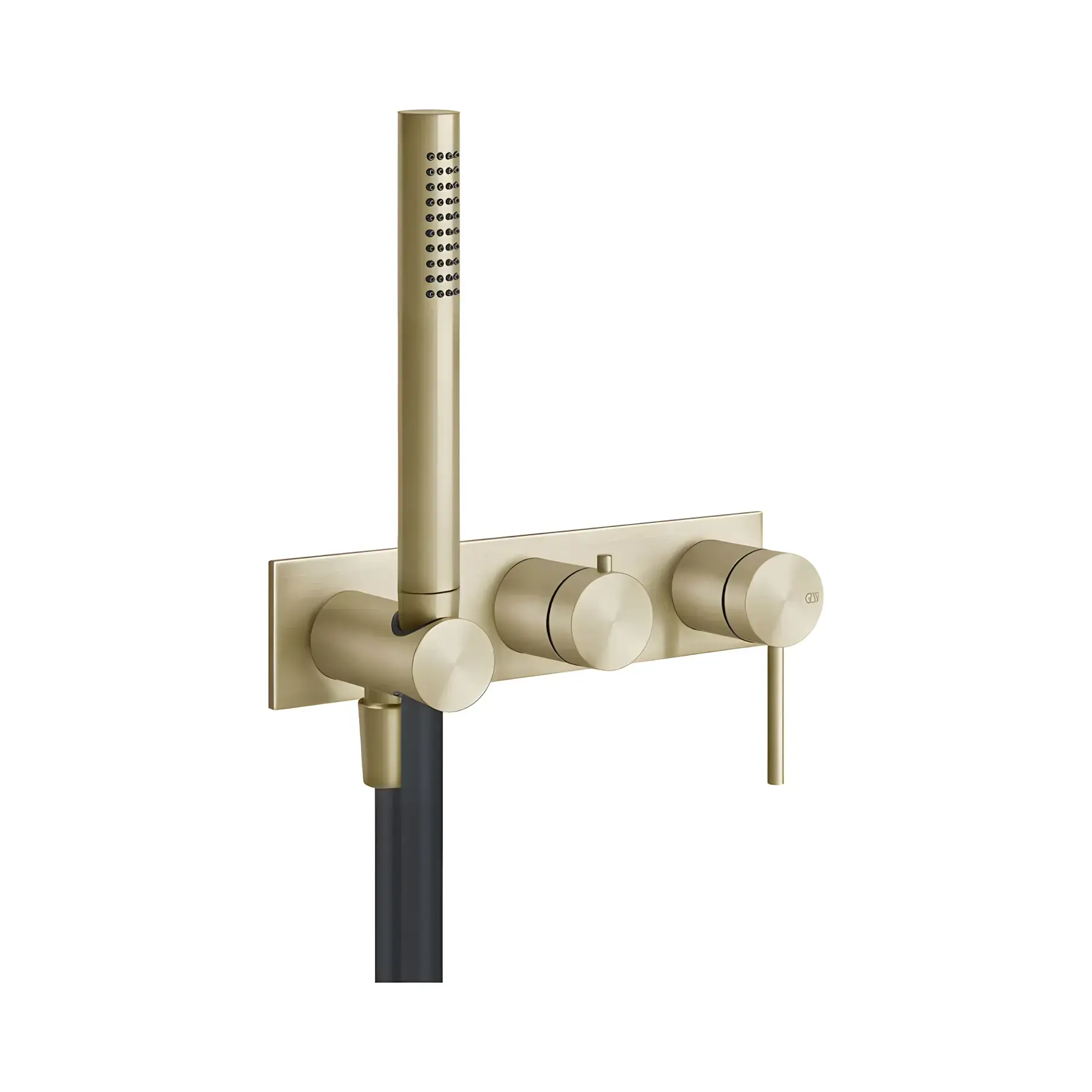 Змішувач для ванни 316 Gessi 54038-727 Brass Brushed PVD — вид на білому тлі