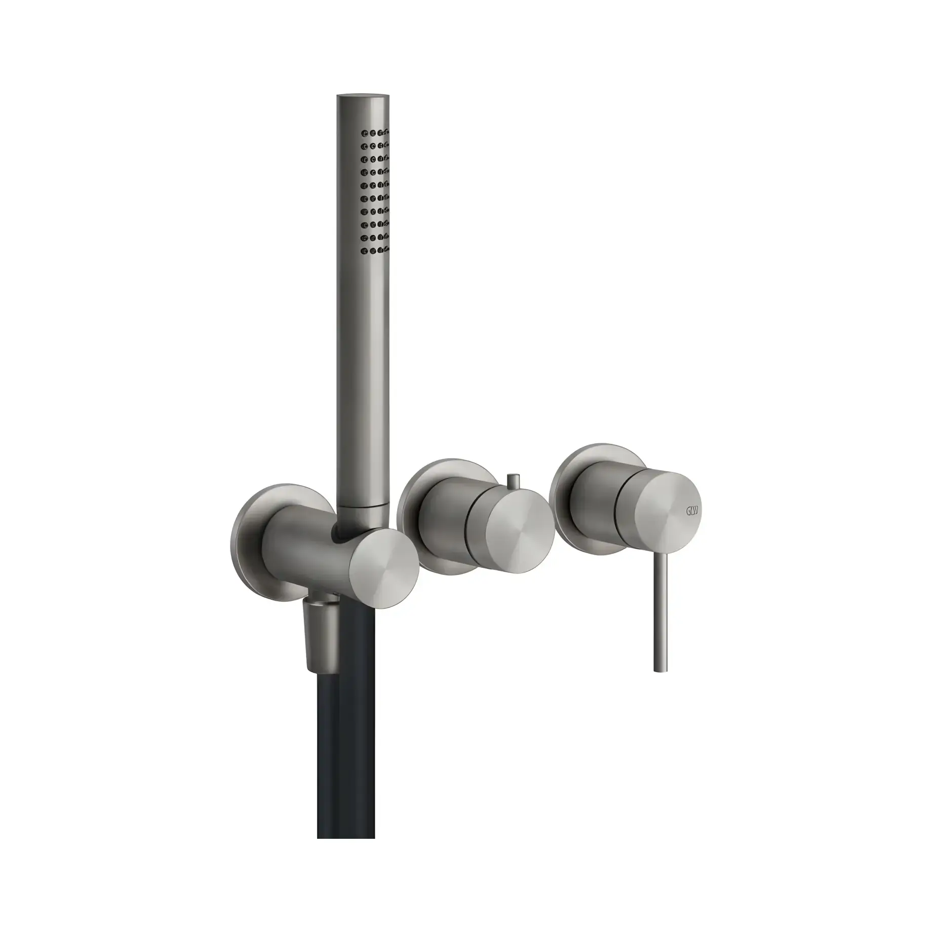 Змішувач для ванни 316 Flessa Gessi 54039-239 Steel Brushed — вид на білому тлі