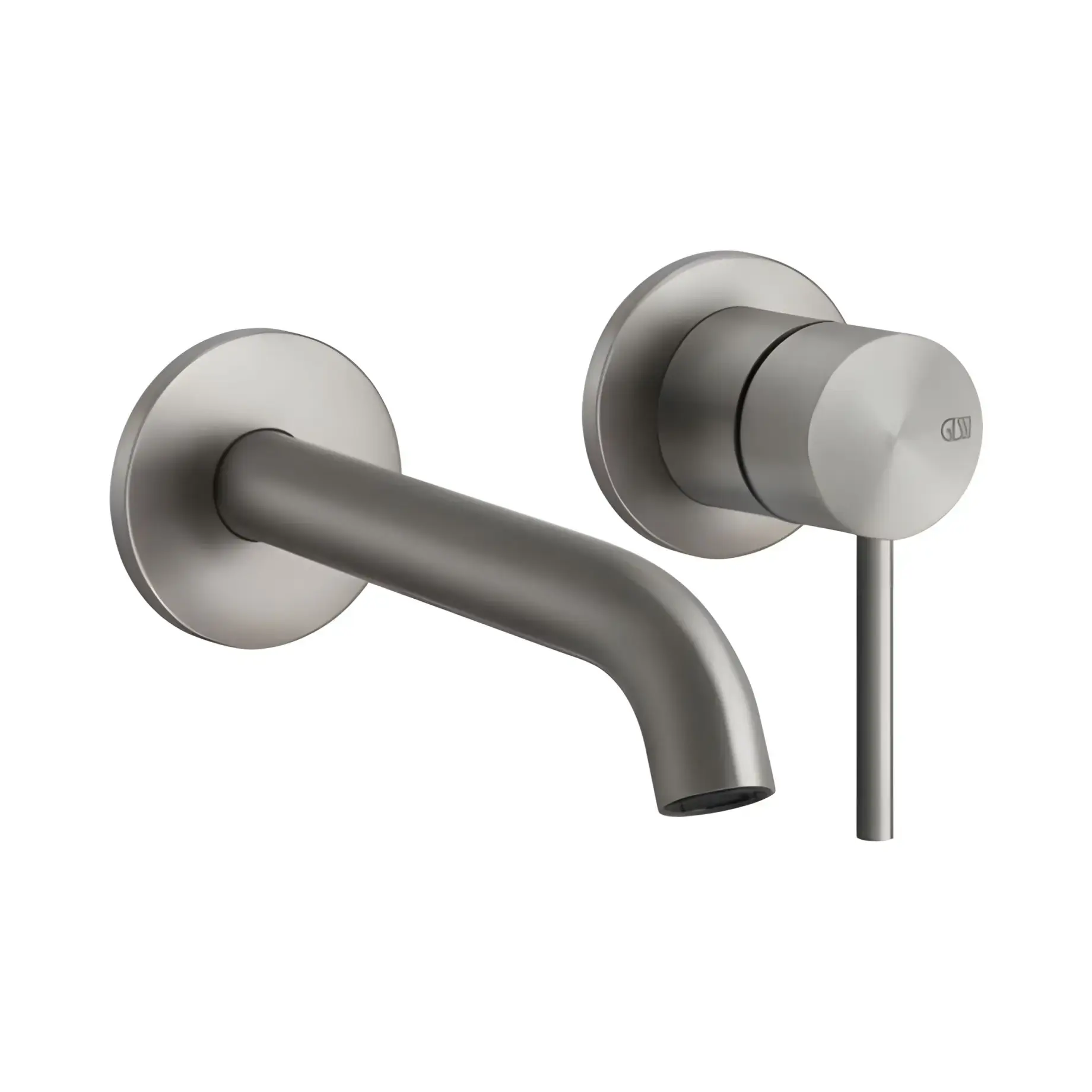 Змішувач для раковини 316 Flessa Gessi 54086-239 Steel Brushed — вид на білому тлі