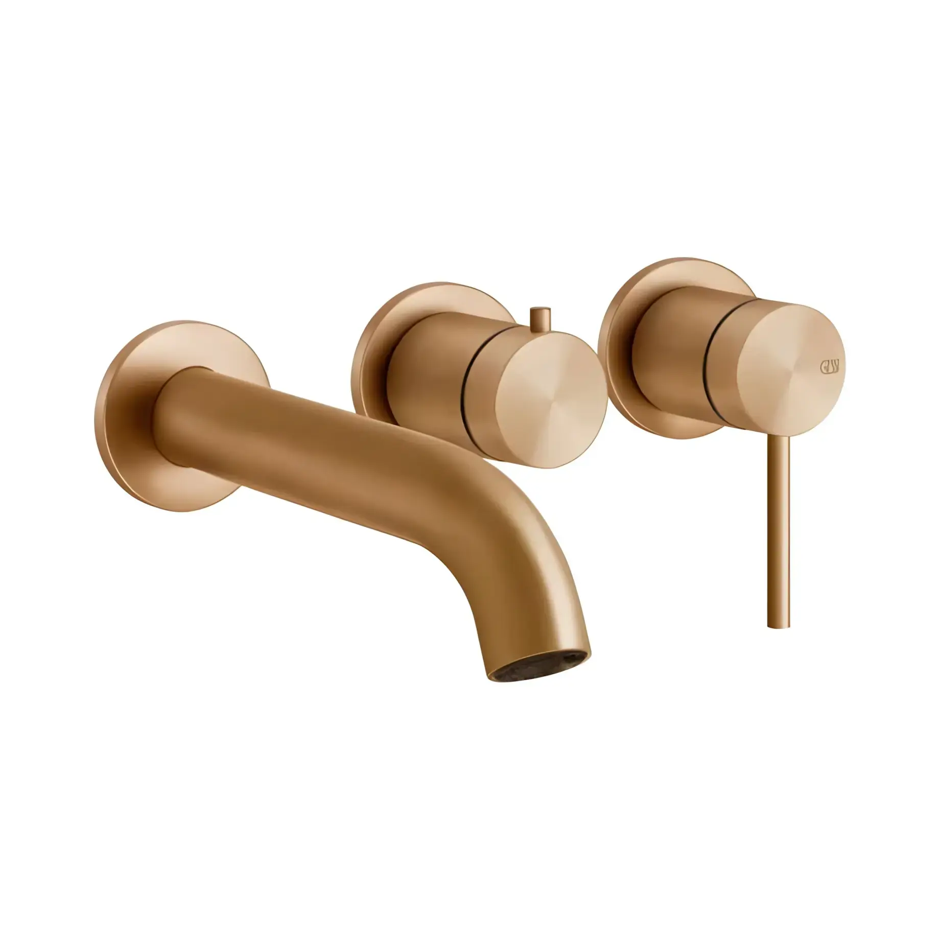 Змішувач для ванни 316 Flessa Gessi 54140-726 Warm Bronze Br. PVD — вид на білому тлі