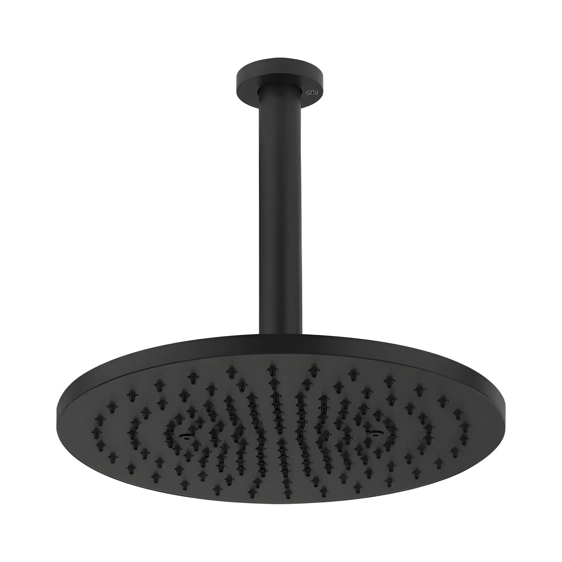 Верхній душ з тримачем 316 Flessa Gessi 54146-299 Matt Black — вид на білому тлі