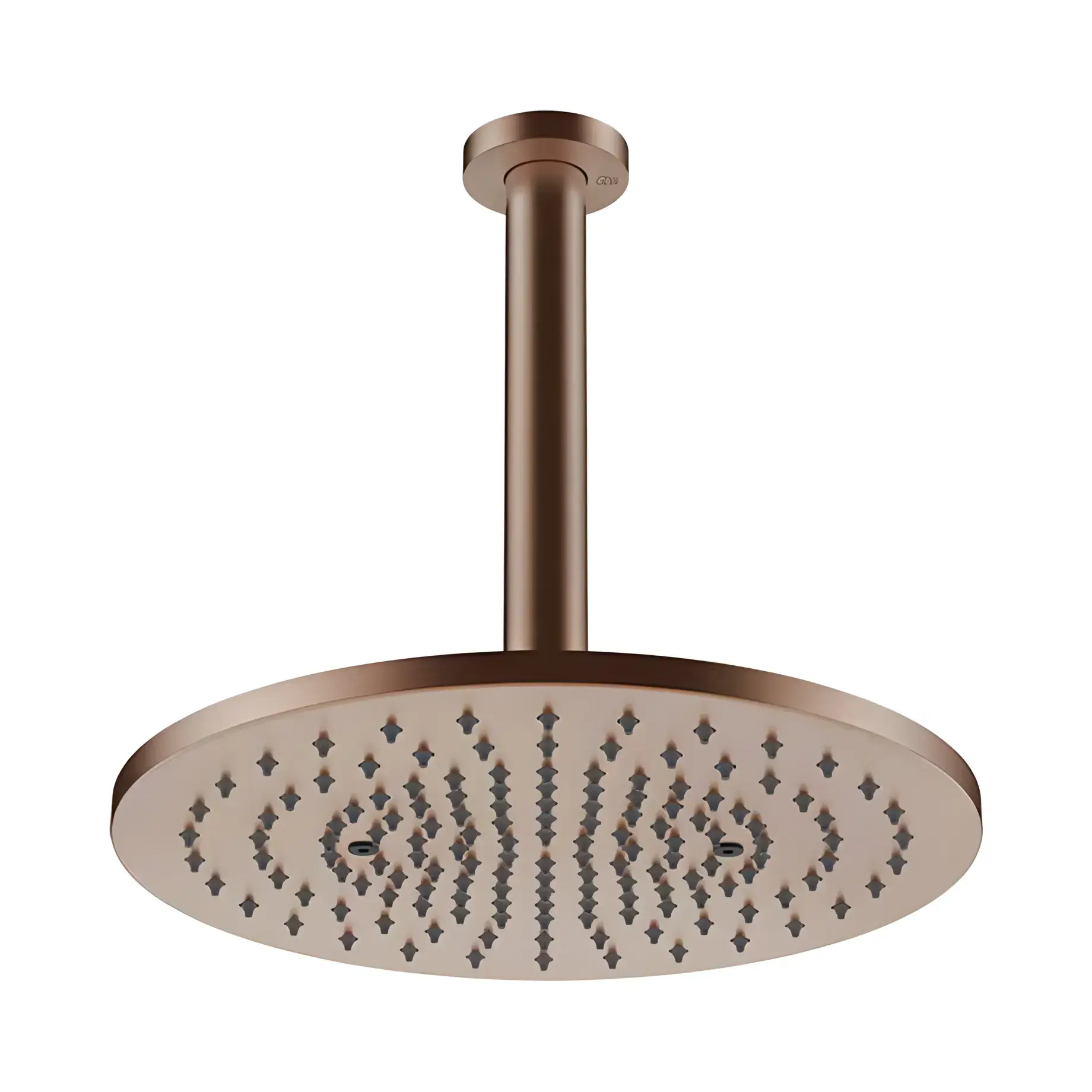 Верхній душ з тримачем 316 Flessa Gessi 54146-708 Copper Brushed PVD — вид на білому тлі