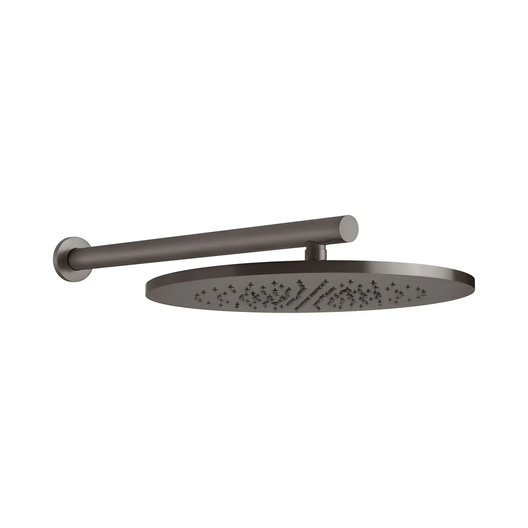 Верхній душ 1jet 316 Flessa Gessi 54148-707 Black Metal Brushed PVD — вид на білому тлі