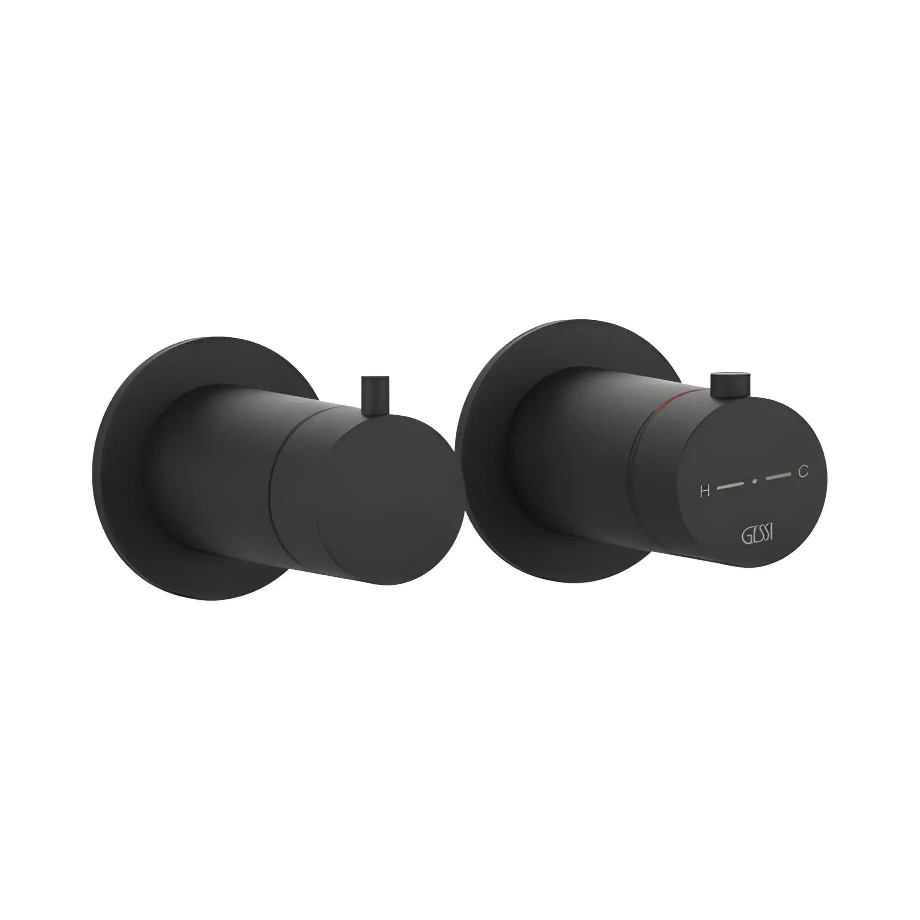 Термостат для душу 316 Flessa Gessi 54234-299 Black XL — вид на білому тлі