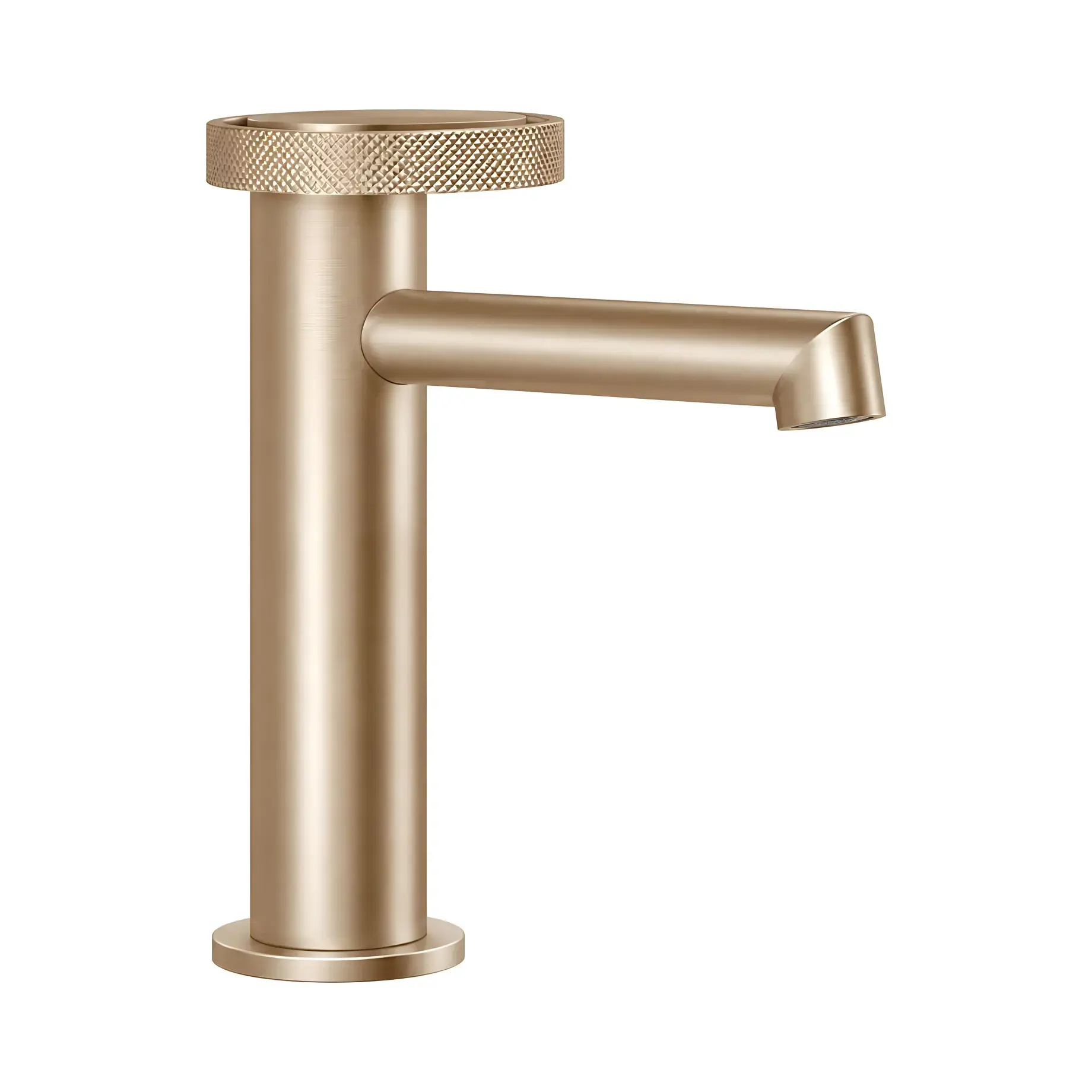 Змішувач для раковини без донного клапана Anello Gessi 63302-726 Warm Bronze Brushed PVD — вид на білому тлі