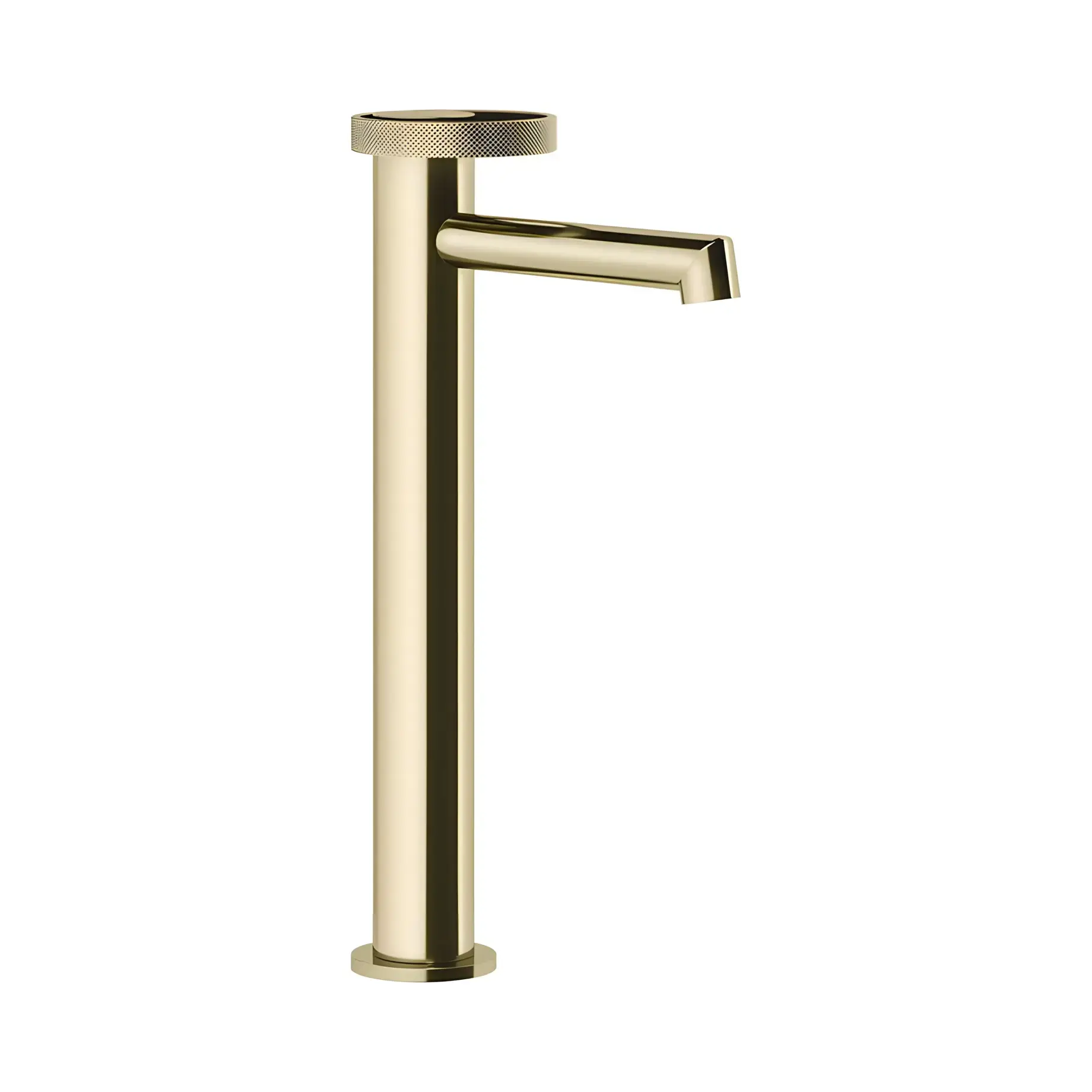 Змішувач для раковини високий, без донного клапана Anello Gessi 63304-710 Brass PVD — вид на білому тлі