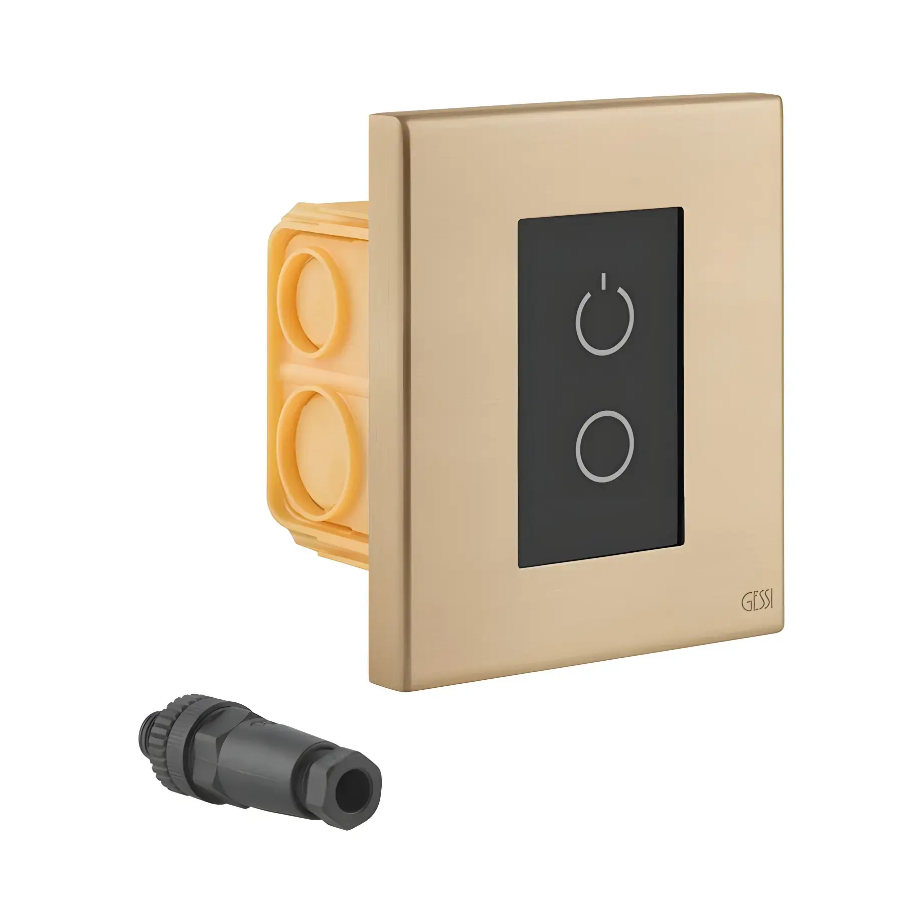 Додатковий комплект сенсорного керування Gessi 01720-726 Warm Bronze Brushed PVD — вид на білому тлі