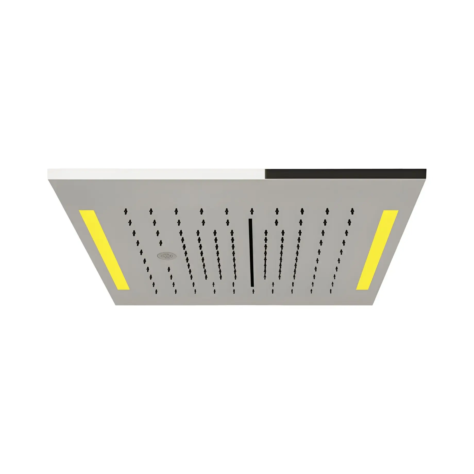 Верхній душ Colour Gessi 57876-238 + 57827-238 Mirror Steel 35 х 35 см — вид на білому тлі