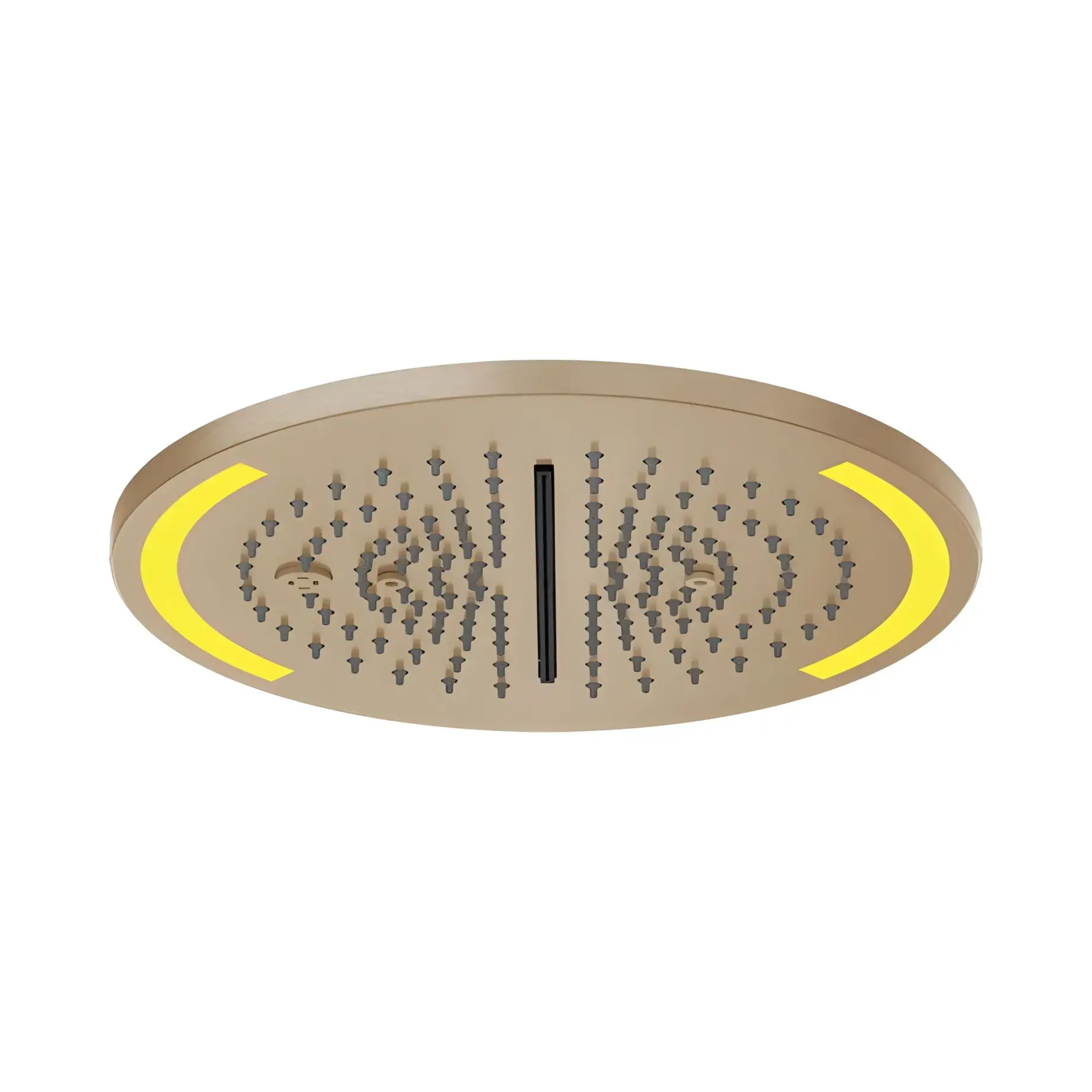 Верхній душ Colour Gessi 57878-726 + 57829-238 Warm Bronze Brushed PVD — вид на білому тлі