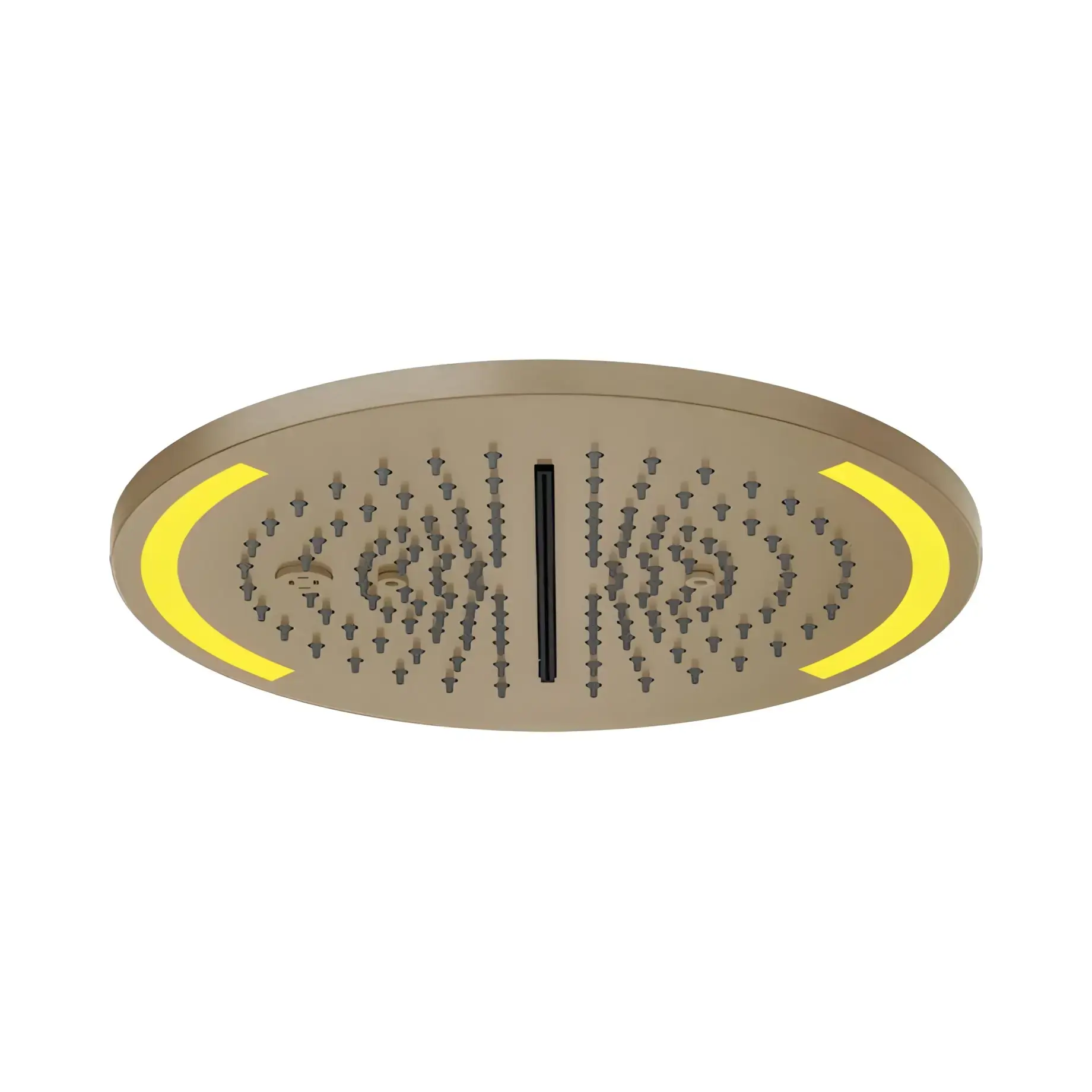 Верхній душ Colour Gessi 57878-791 + 57829-238 Deep Bronze Brushed PVD — вид на білому тлі