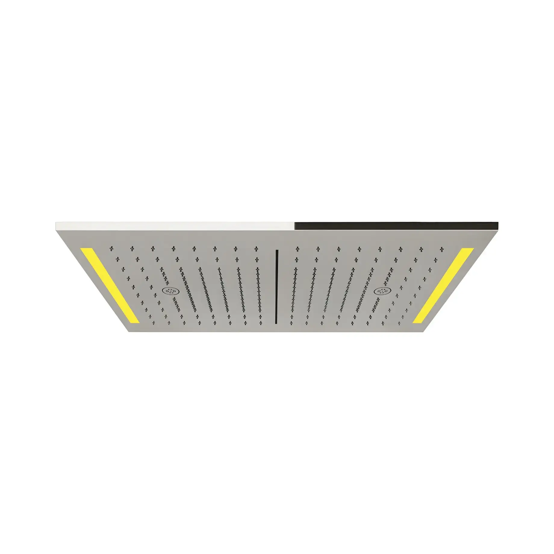 Верхній душ Colour Gessi 57882-238 + 57831-238 Mirror Steel — вид на білому тлі