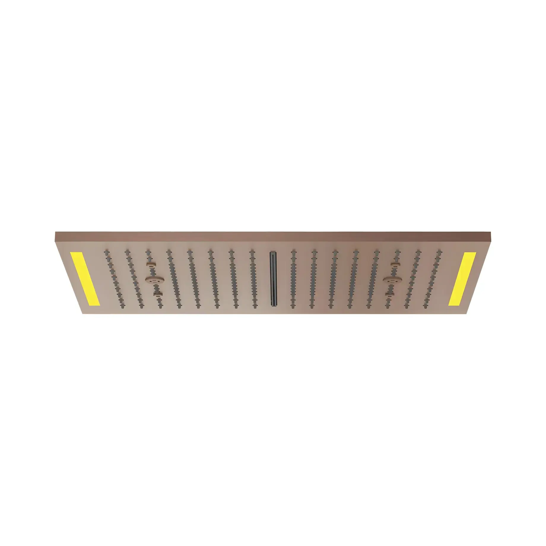 Верхній душ Colour Gessi 57882-708 + 57831-238 Copper Brushed PVD — вид на білому тлі