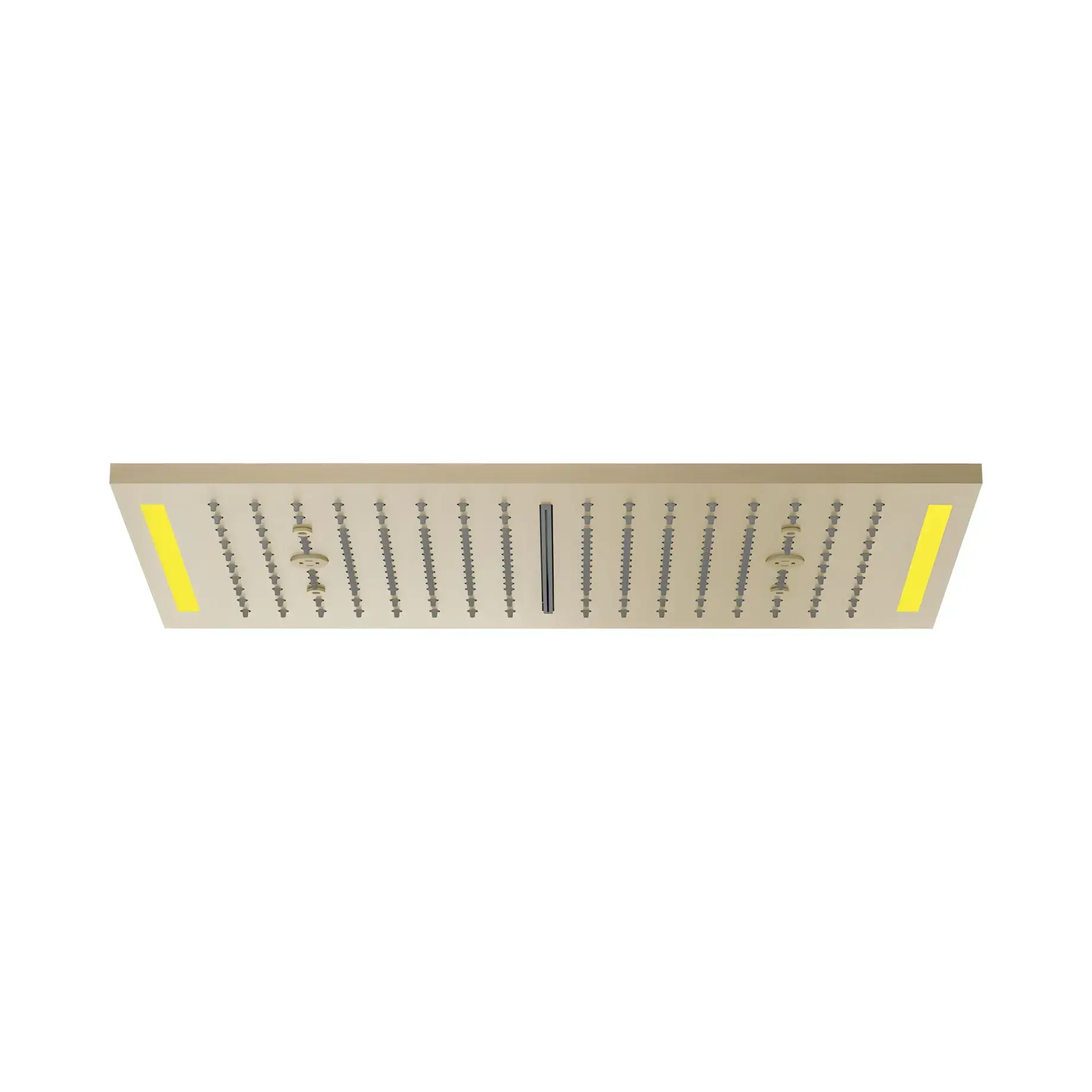 Верхній душ Colour Gessi 57882-727 + 57831-238 Brass Brushed PVD — вид на білому тлі