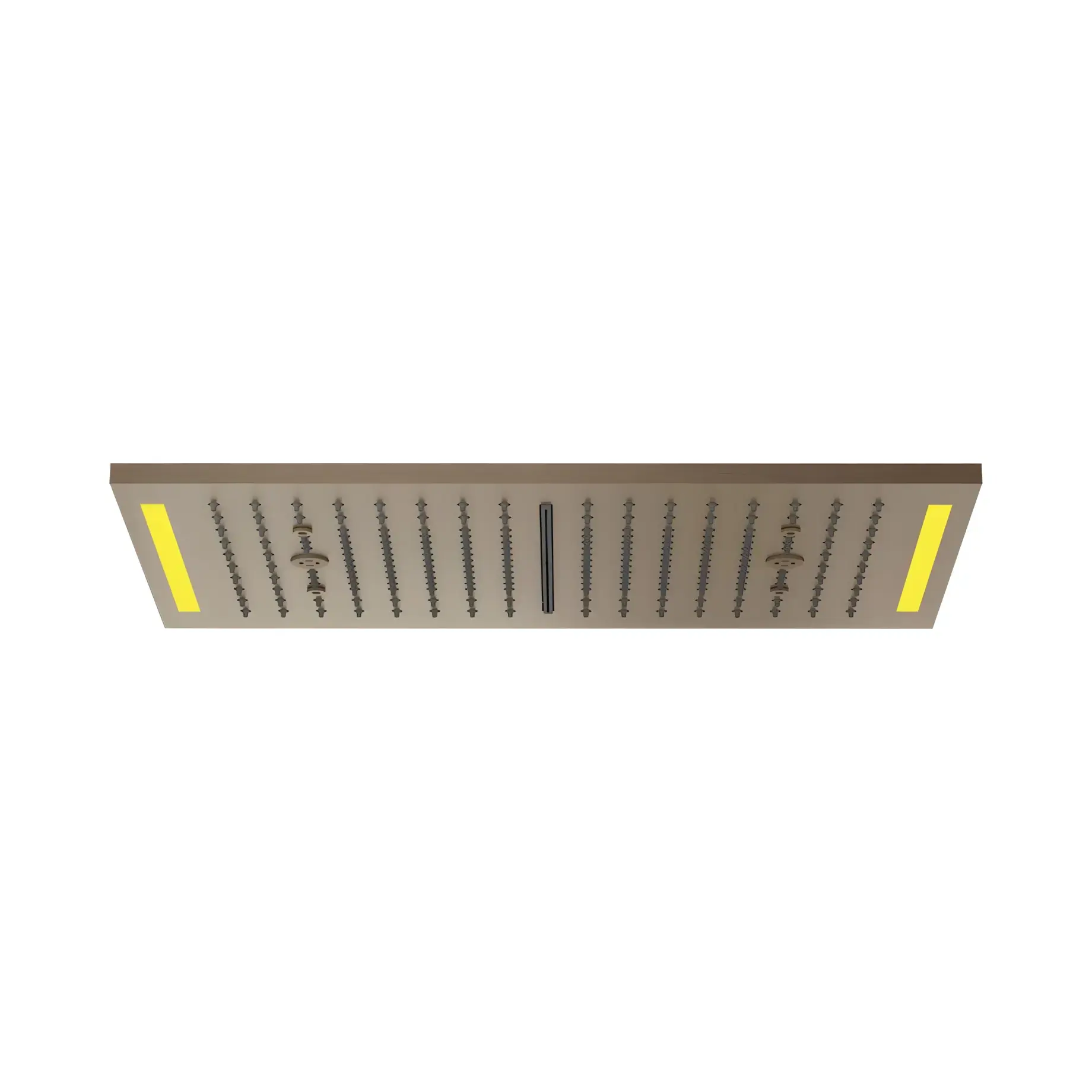 Верхній душ Colour Gessi 57882-761 + 57831-238 Coffee Bronze Brushed PVD — вид на білому тлі