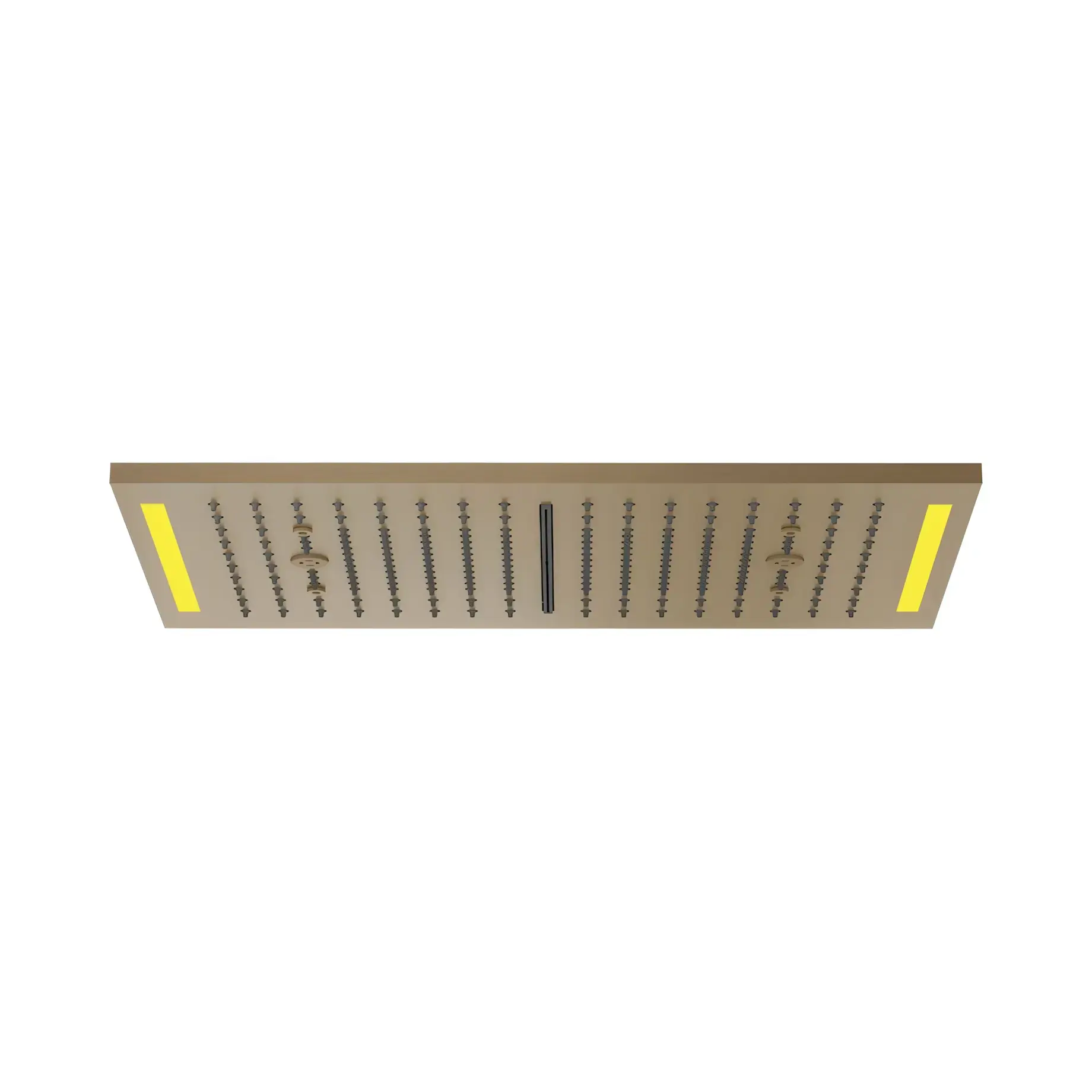 Верхній душ Colour Gessi 57882-791 + 57831-238 Deep Bronze Brushed PVD — вид на білому тлі