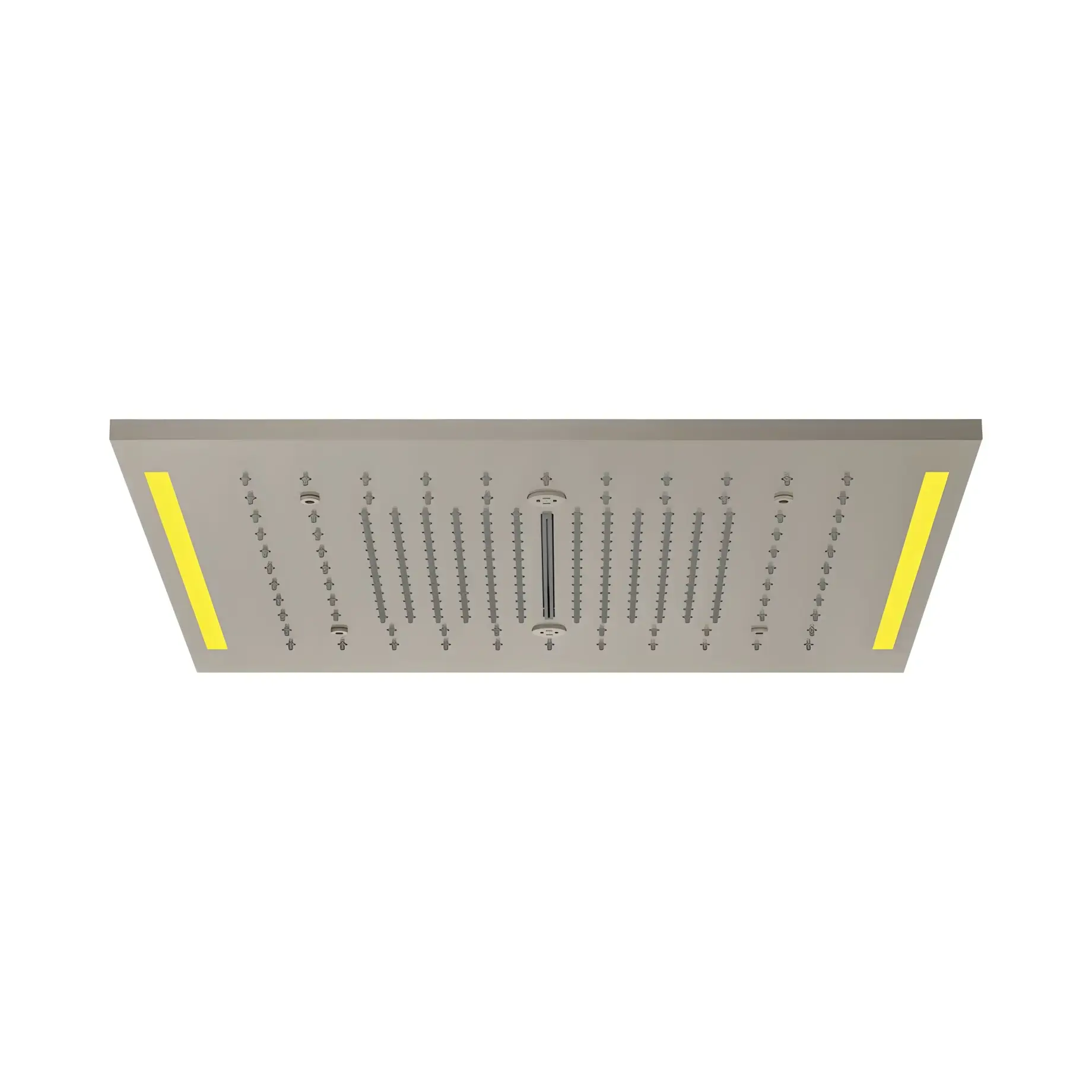 Верхній душ Colour Gessi 57977-238 + 57927-238 Mirror Steel — вид на білому тлі