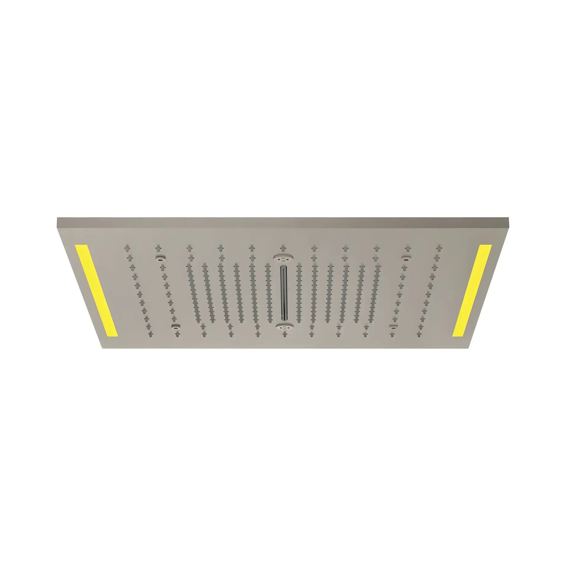 Верхній душ Colour Gessi 57977-239 + 57927-238 Steel Brushed — вид на білому тлі