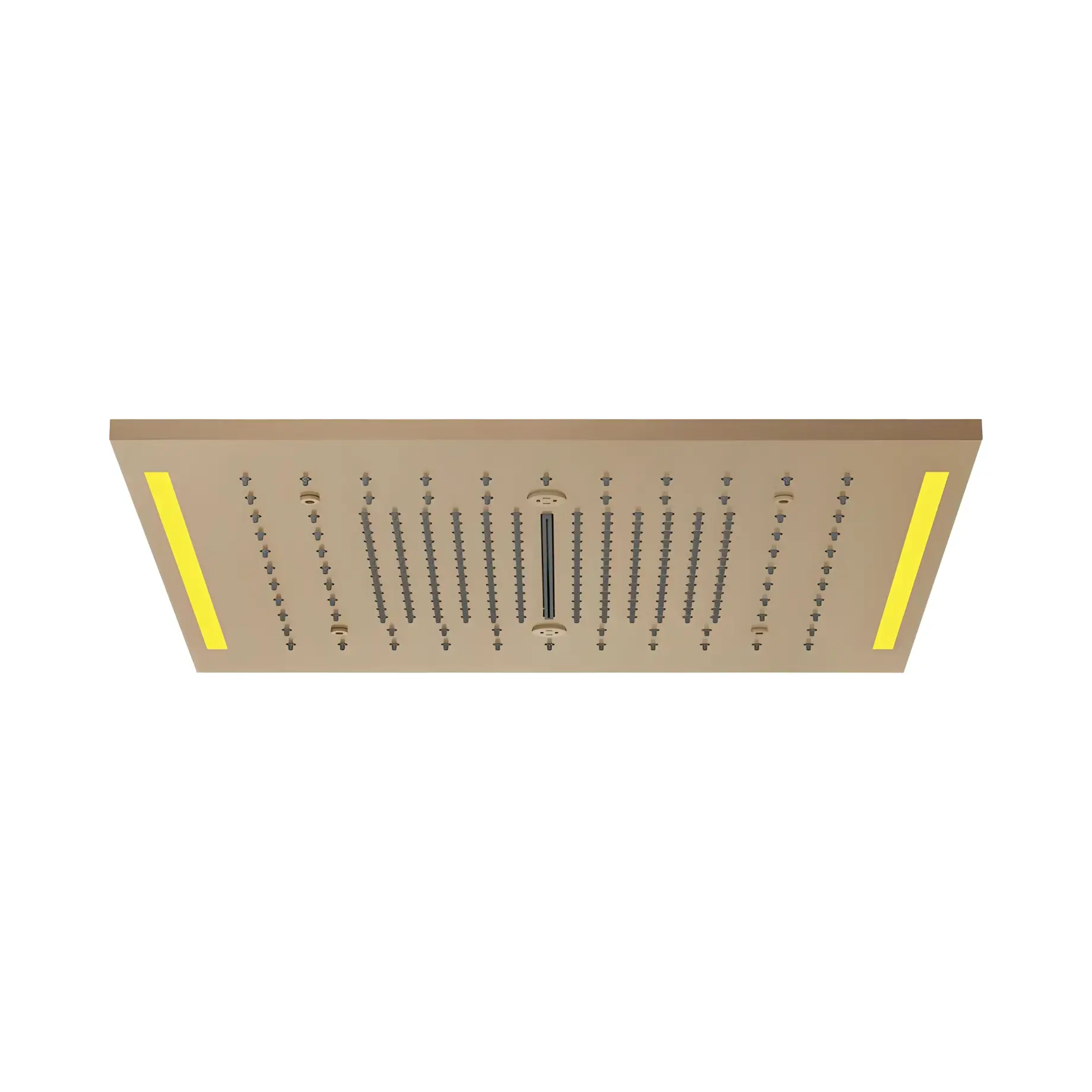 Верхній душ Colour Gessi 57977-726 + 57927-238 Warm Bronze Brushed PVD — вид на білому тлі