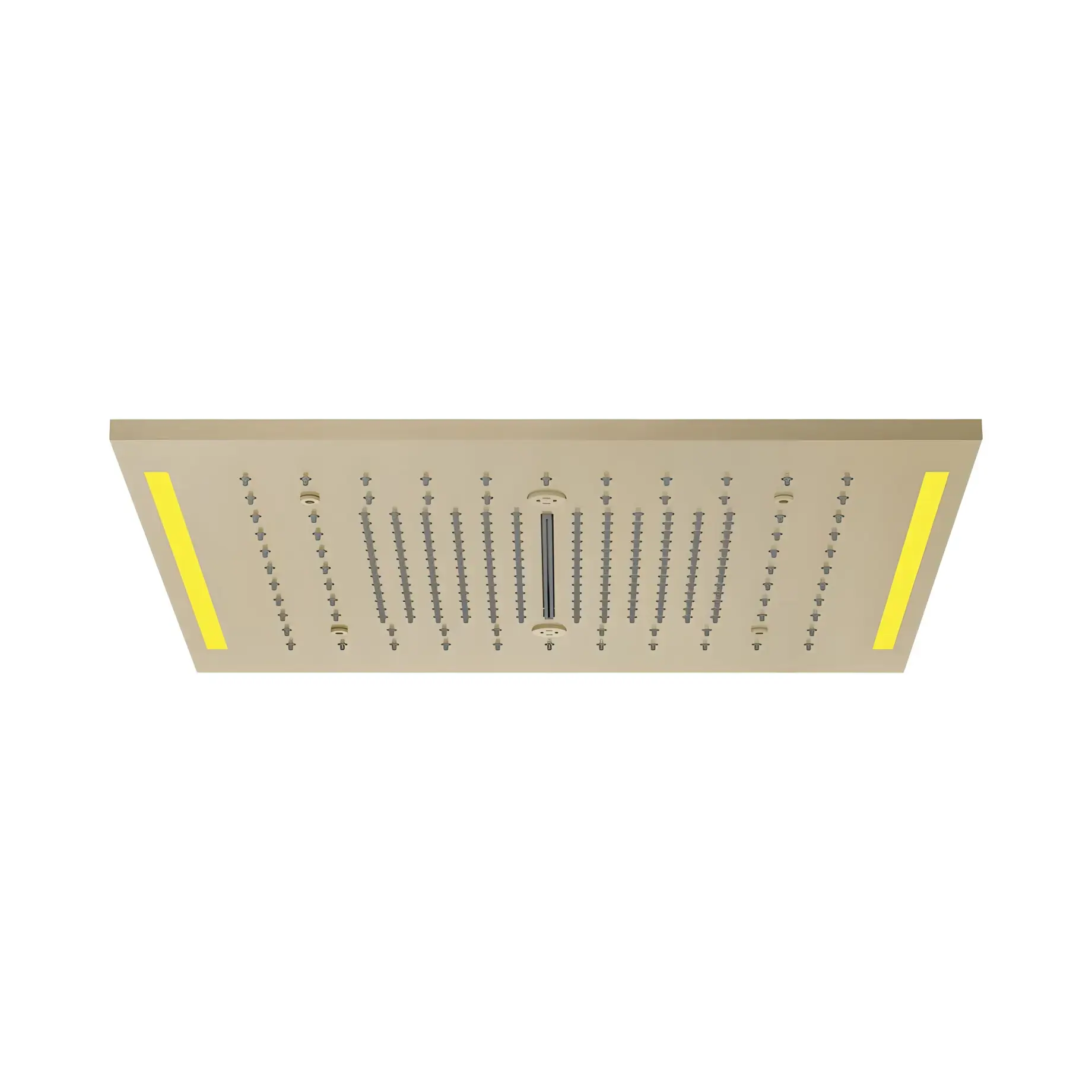 Верхній душ Colour Gessi 57977-727 + 57927-238 Brass Brushed PVD — вид на білому тлі