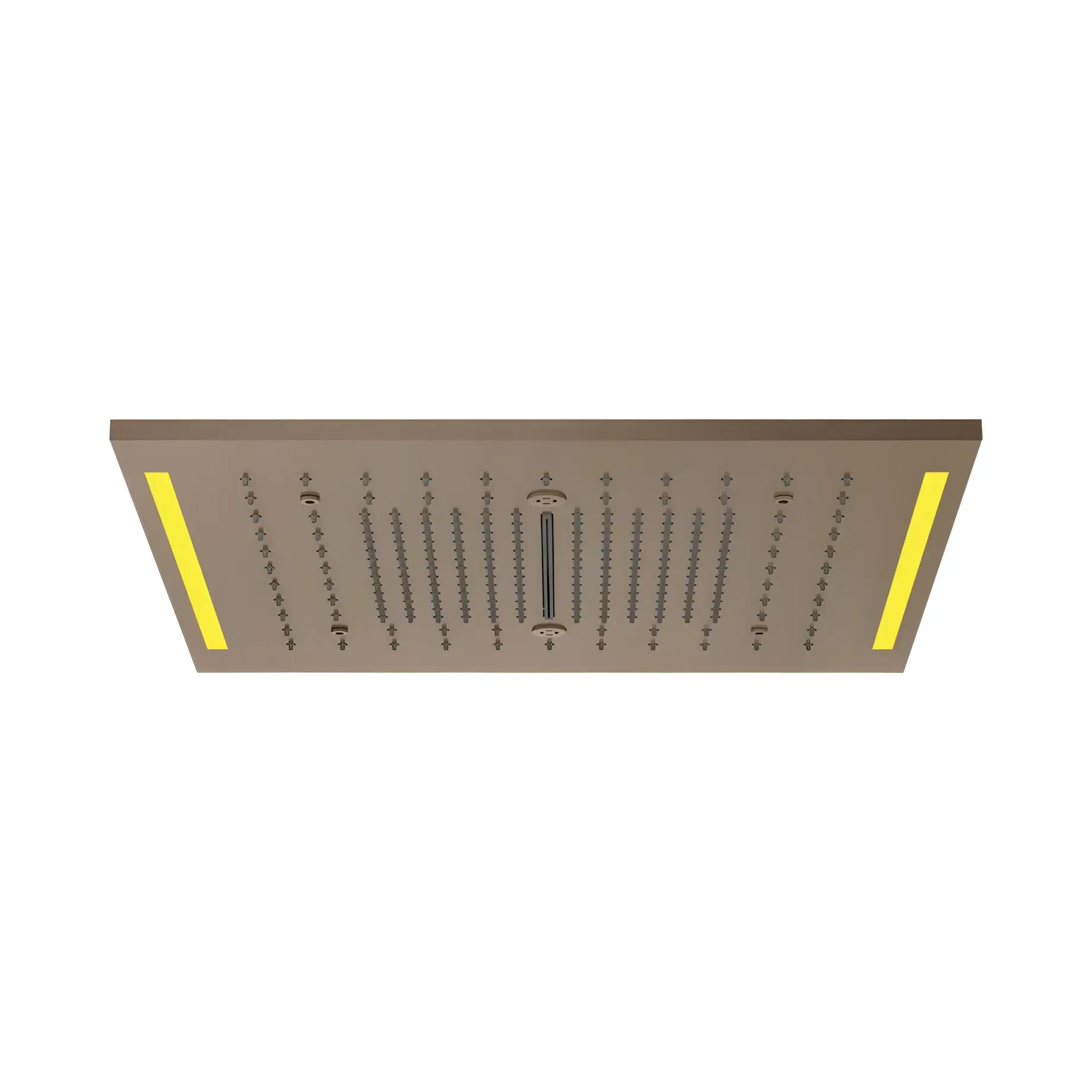 Верхній душ Colour Gessi 57977-761 + 57927-238 Coffee Bronze Brushed PVD — вид на білому тлі